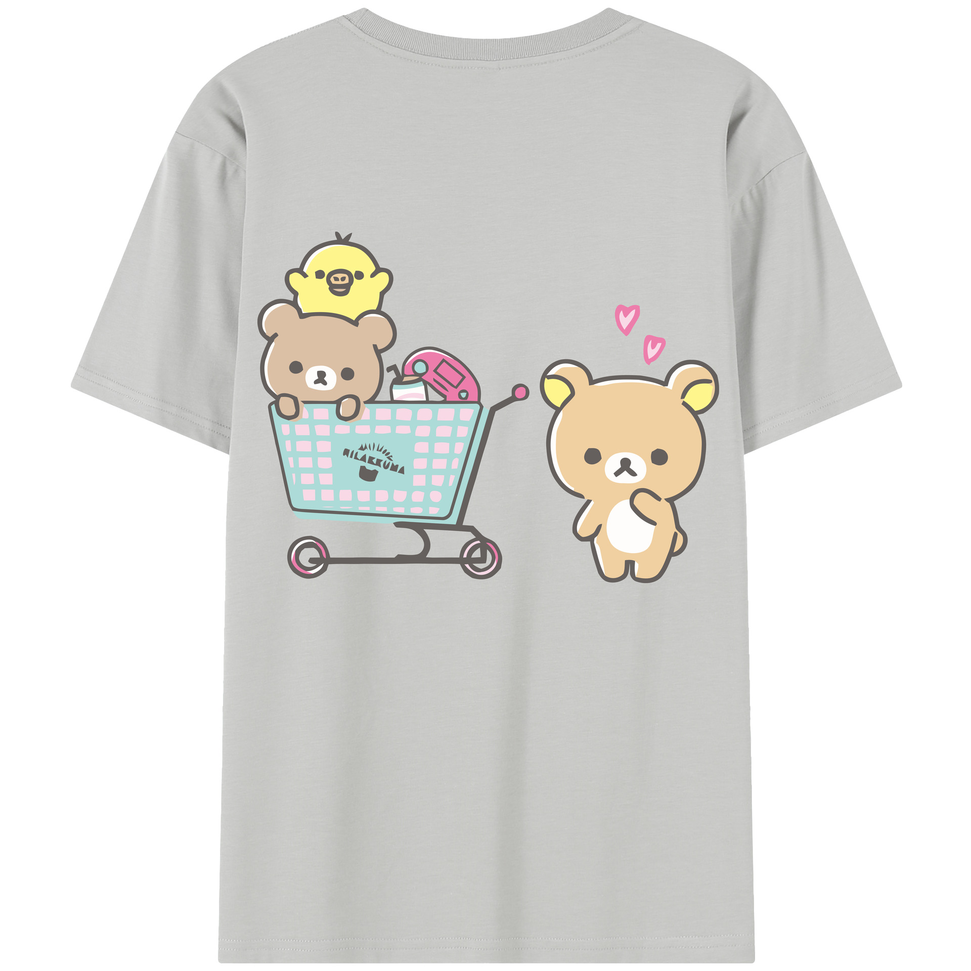 （画像用） リラックマ リラックマ キイロイトリ Rilakkuma Korilakkuma Kiiroitori レディース半袖Tシャツ(バックプリント)
