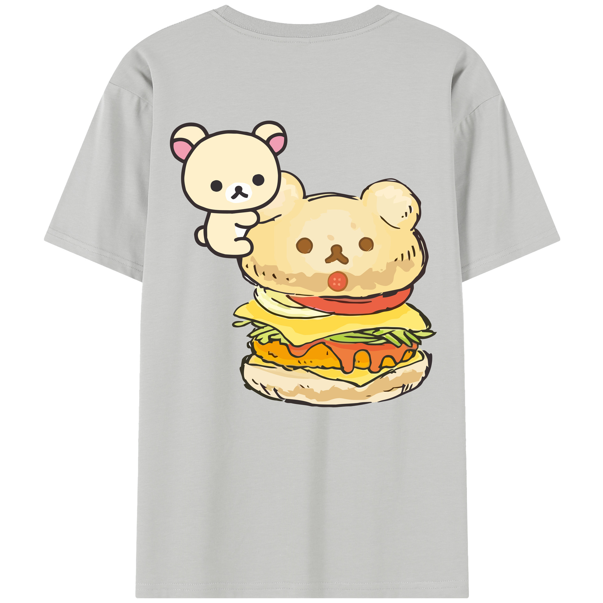 （画像用） リラックマ リラックマ キイロイトリ Rilakkuma Korilakkuma Kiiroitori レディース半袖Tシャツ(バックプリント)