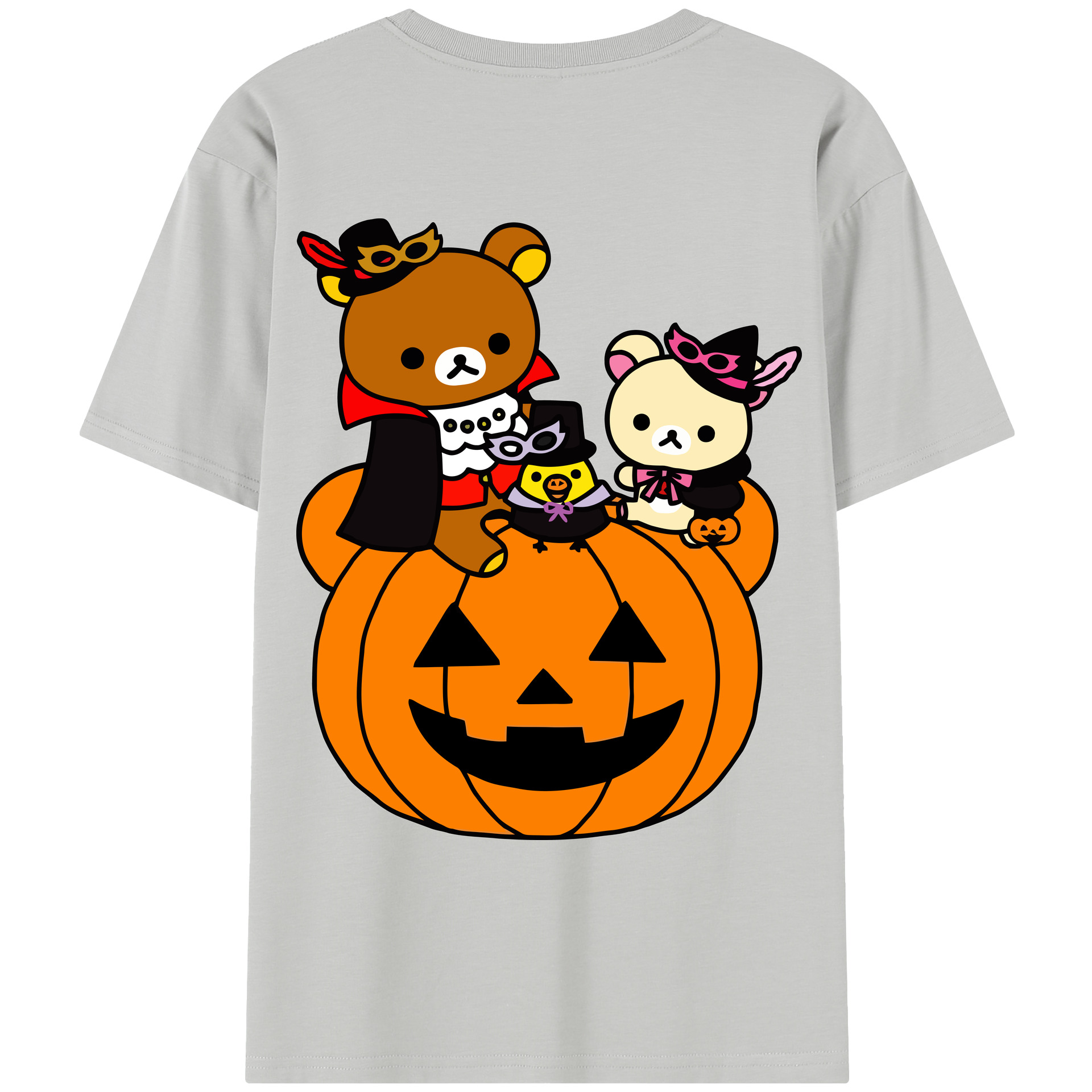 （画像用） リラックマ リラックマ キイロイトリ Rilakkuma Korilakkuma Kiiroitori レディース半袖Tシャツ(バックプリント)