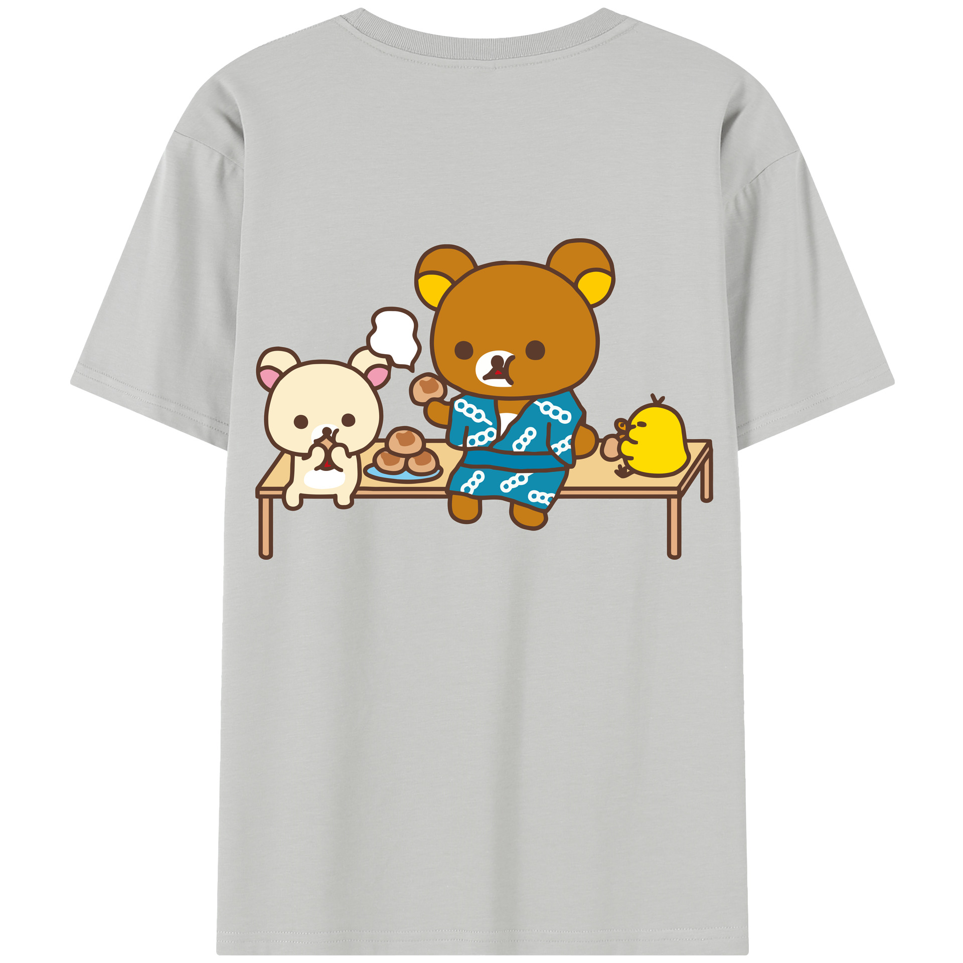 （画像用） リラックマ リラックマ キイロイトリ Rilakkuma Korilakkuma Kiiroitori レディース半袖Tシャツ(バックプリント)