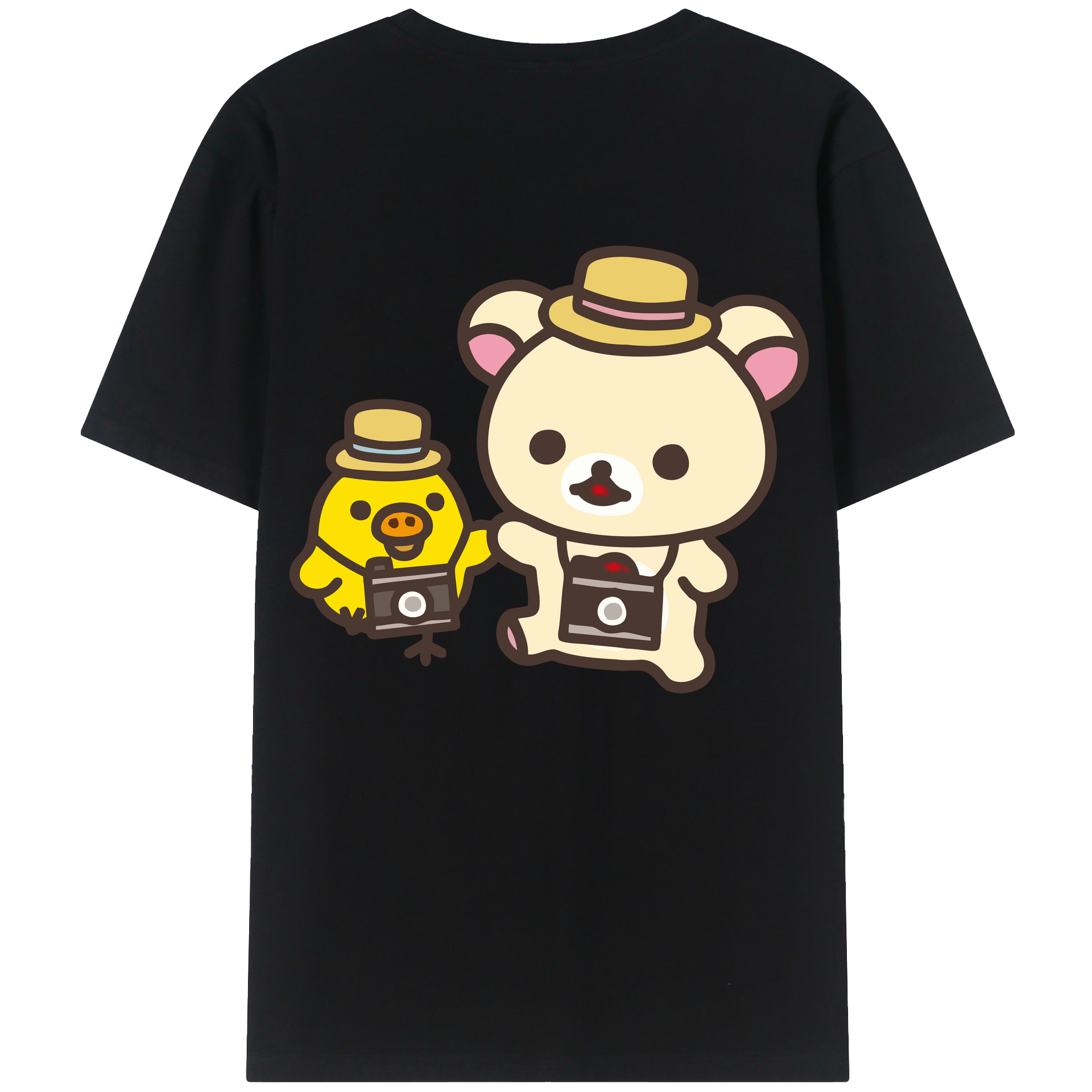 （画像用） リラックマ リラックマ キイロイトリ Rilakkuma Korilakkuma Kiiroitori レディース半袖Tシャツ(バックプリント)