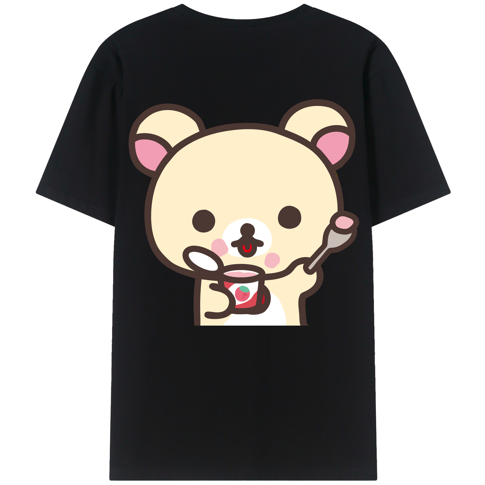 （画像用） リラックマ リラックマ キイロイトリ Rilakkuma Korilakkuma Kiiroitori レディース半袖Tシャツ(バックプリント)