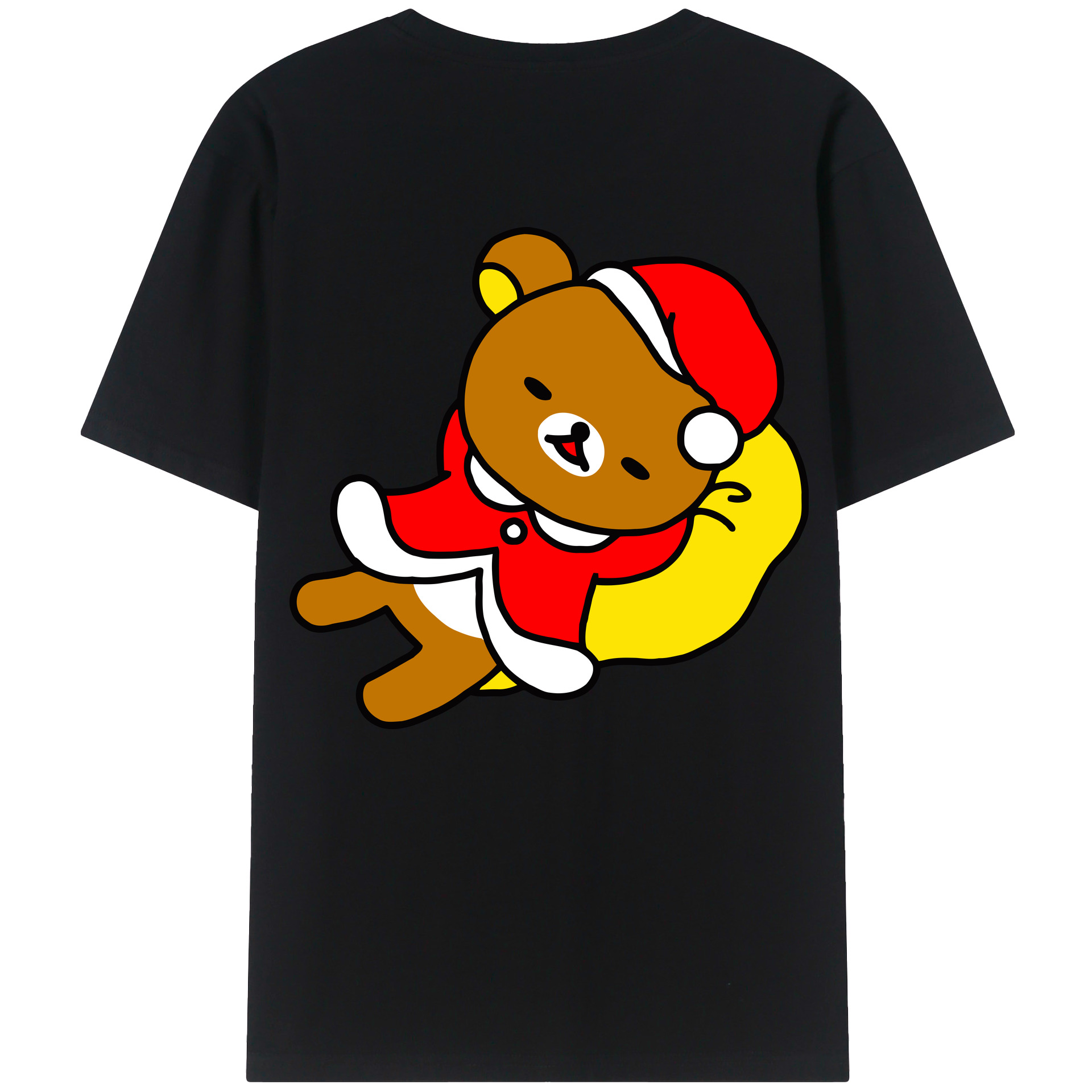 （画像用） リラックマ リラックマ キイロイトリ Rilakkuma Korilakkuma Kiiroitori レディース半袖Tシャツ(バックプリント)