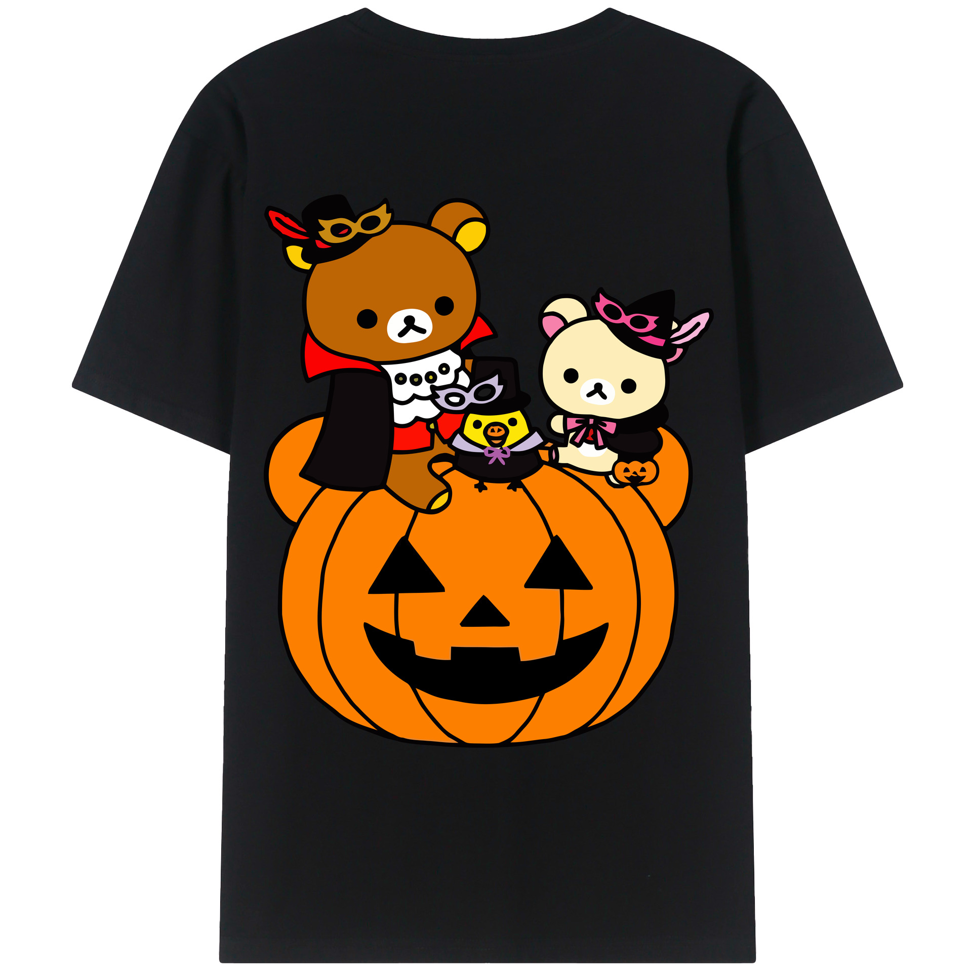 （画像用） リラックマ リラックマ キイロイトリ Rilakkuma Korilakkuma Kiiroitori レディース半袖Tシャツ(バックプリント)