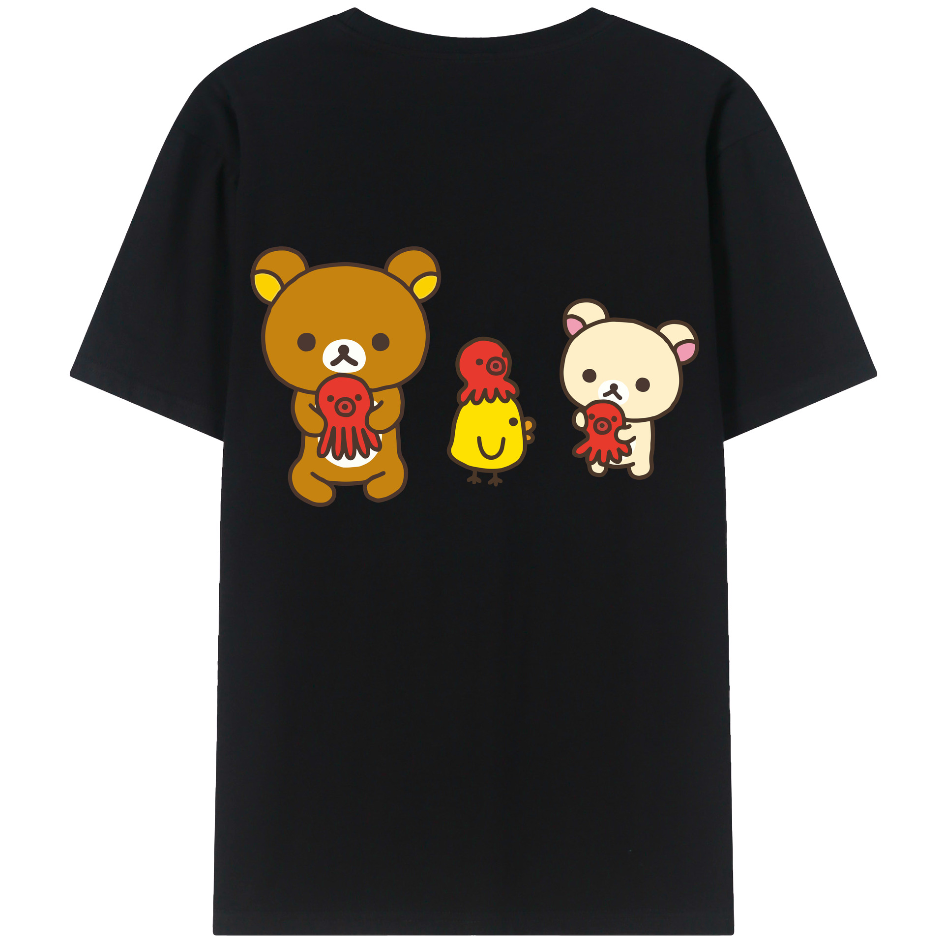 （画像用） リラックマ リラックマ キイロイトリ Rilakkuma Korilakkuma Kiiroitori レディース半袖Tシャツ(バックプリント)