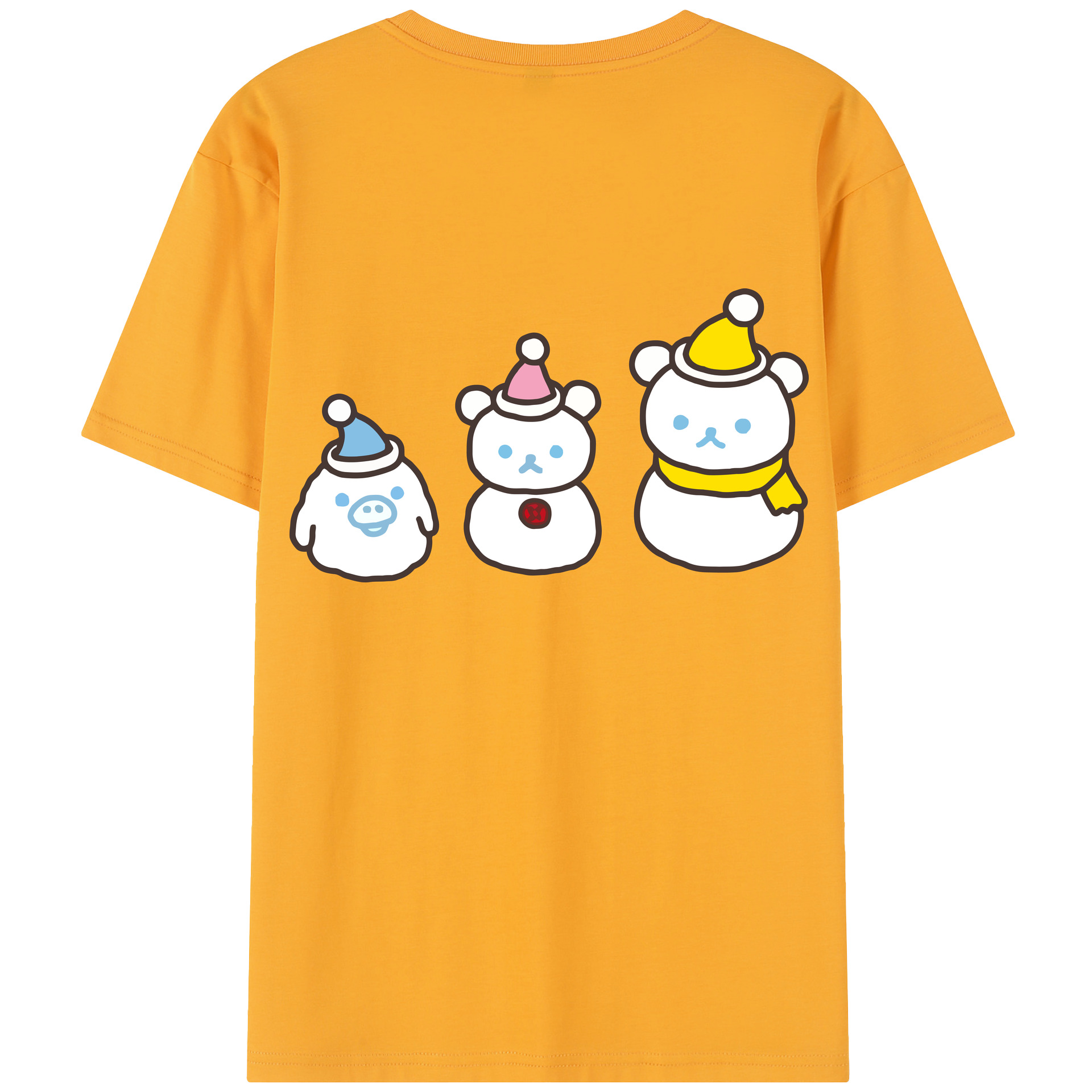 （画像用） リラックマ リラックマ キイロイトリ Rilakkuma Korilakkuma Kiiroitori レディース半袖Tシャツ(バックプリント)