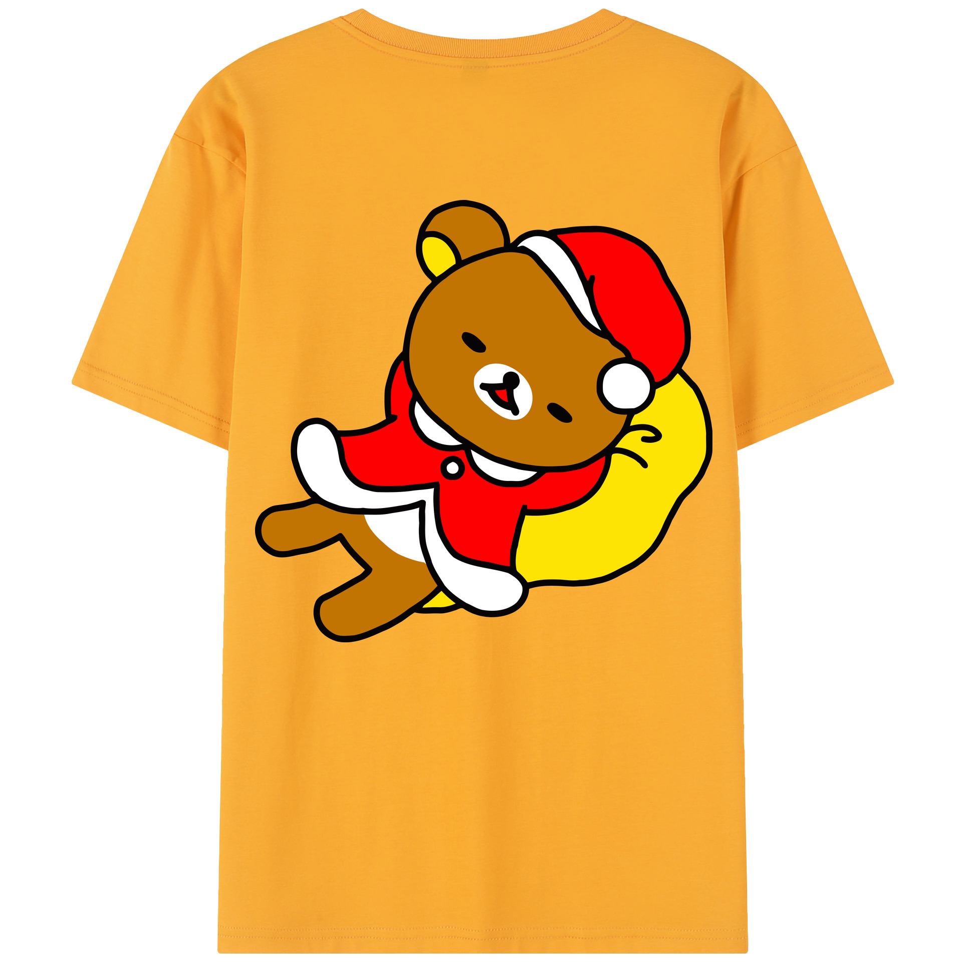 （画像用） リラックマ リラックマ キイロイトリ Rilakkuma Korilakkuma Kiiroitori レディース半袖Tシャツ(バックプリント)