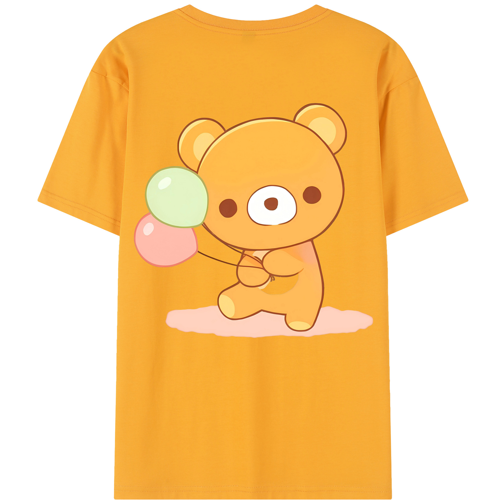 （画像用） リラックマ リラックマ キイロイトリ Rilakkuma Korilakkuma Kiiroitori レディース半袖Tシャツ(バックプリント)