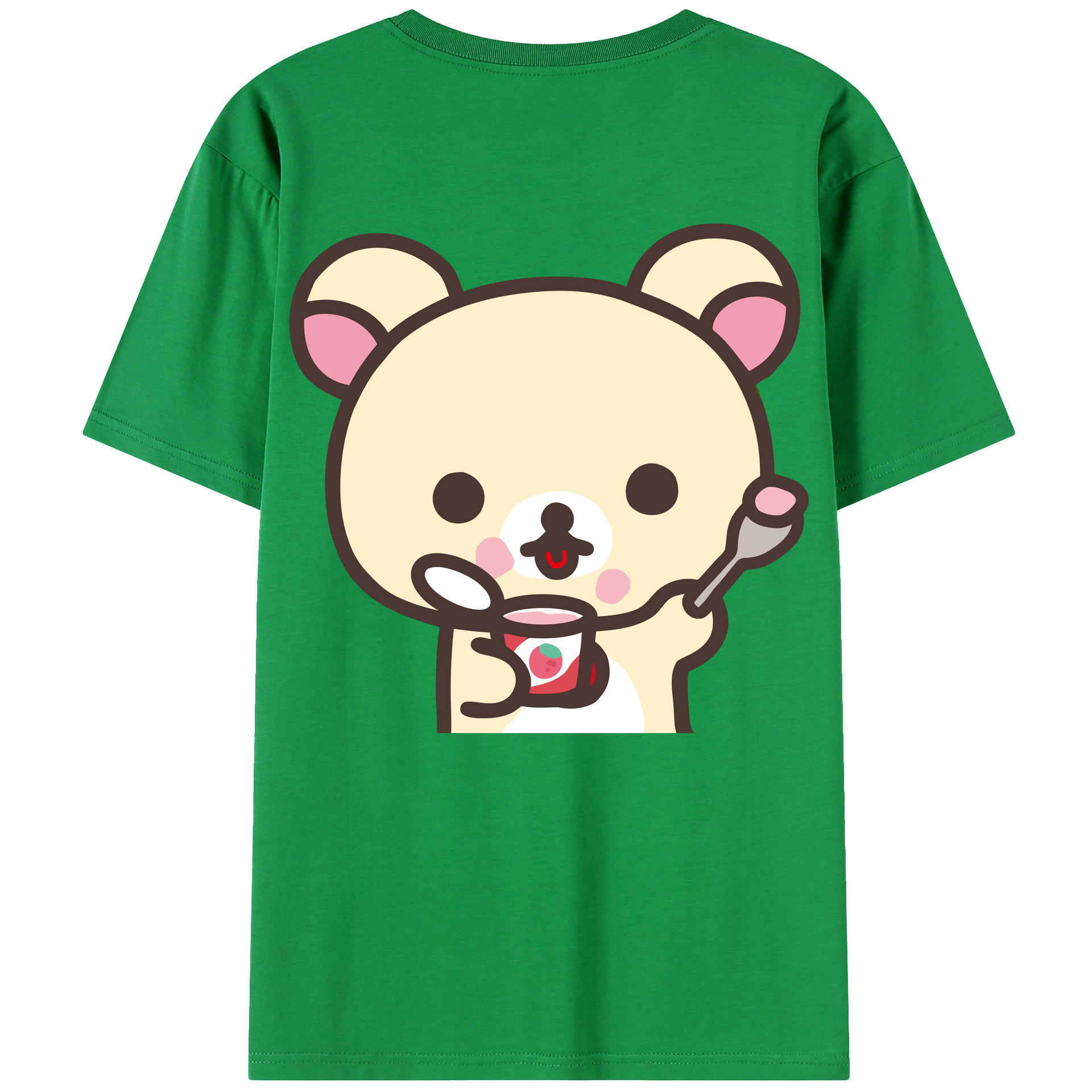 （画像用） リラックマ リラックマ キイロイトリ Rilakkuma Korilakkuma Kiiroitori レディース半袖Tシャツ(バックプリント)