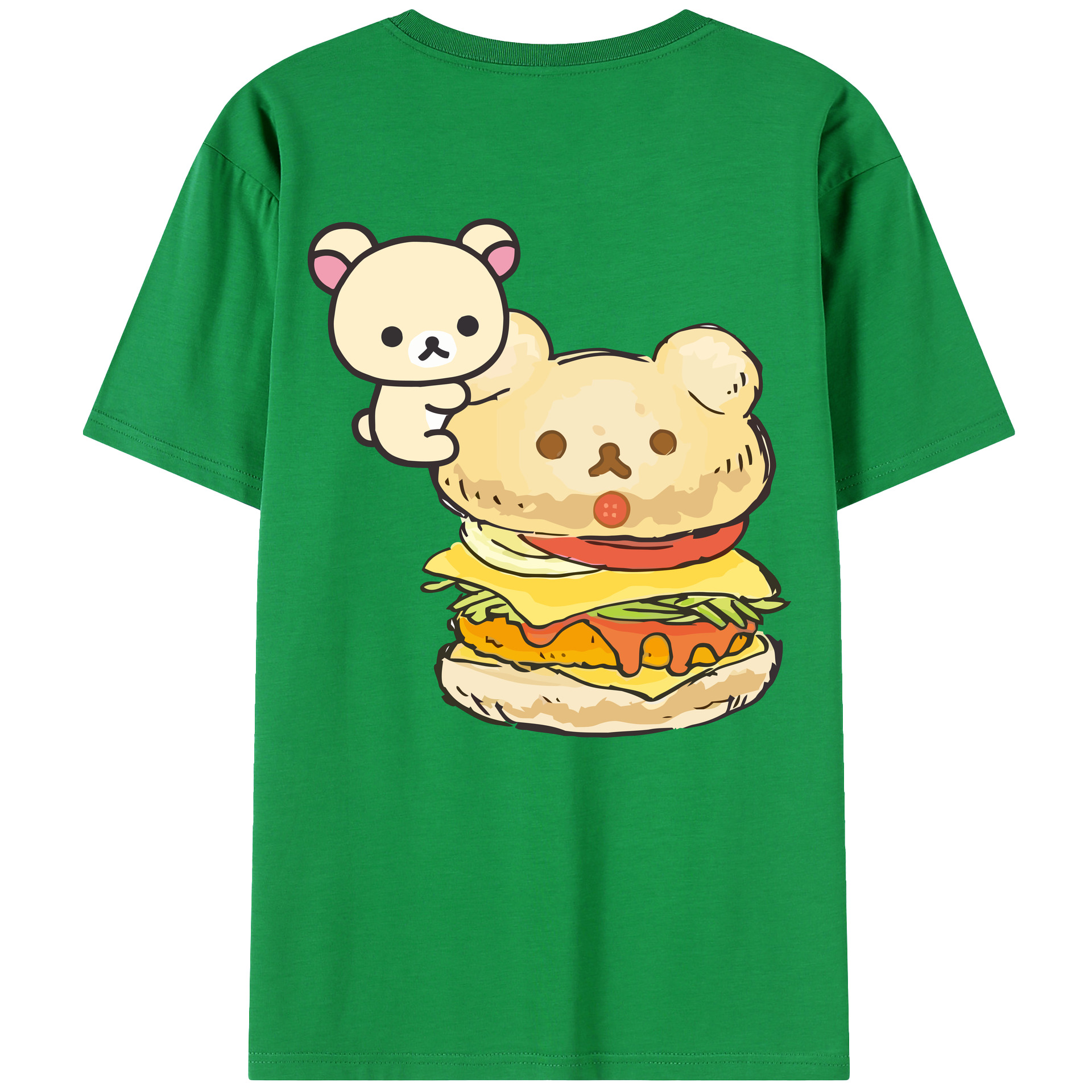 （画像用） リラックマ リラックマ キイロイトリ Rilakkuma Korilakkuma Kiiroitori レディース半袖Tシャツ(バックプリント)