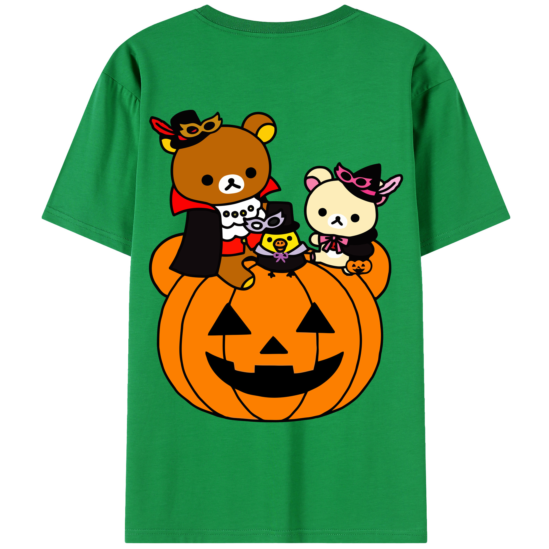 （画像用） リラックマ リラックマ キイロイトリ Rilakkuma Korilakkuma Kiiroitori レディース半袖Tシャツ(バックプリント)
