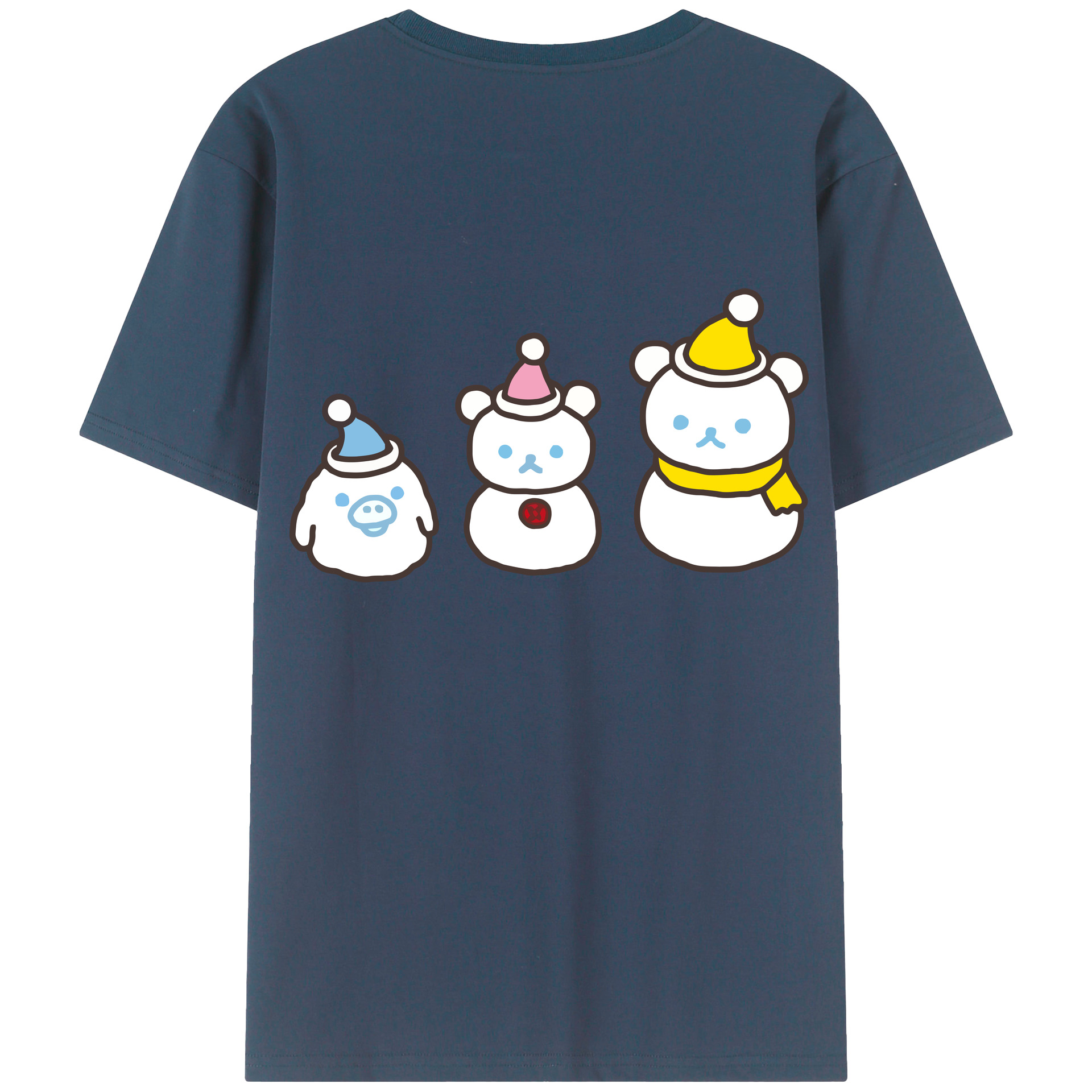 （画像用） リラックマ リラックマ キイロイトリ Rilakkuma Korilakkuma Kiiroitori レディース半袖Tシャツ(バックプリント)