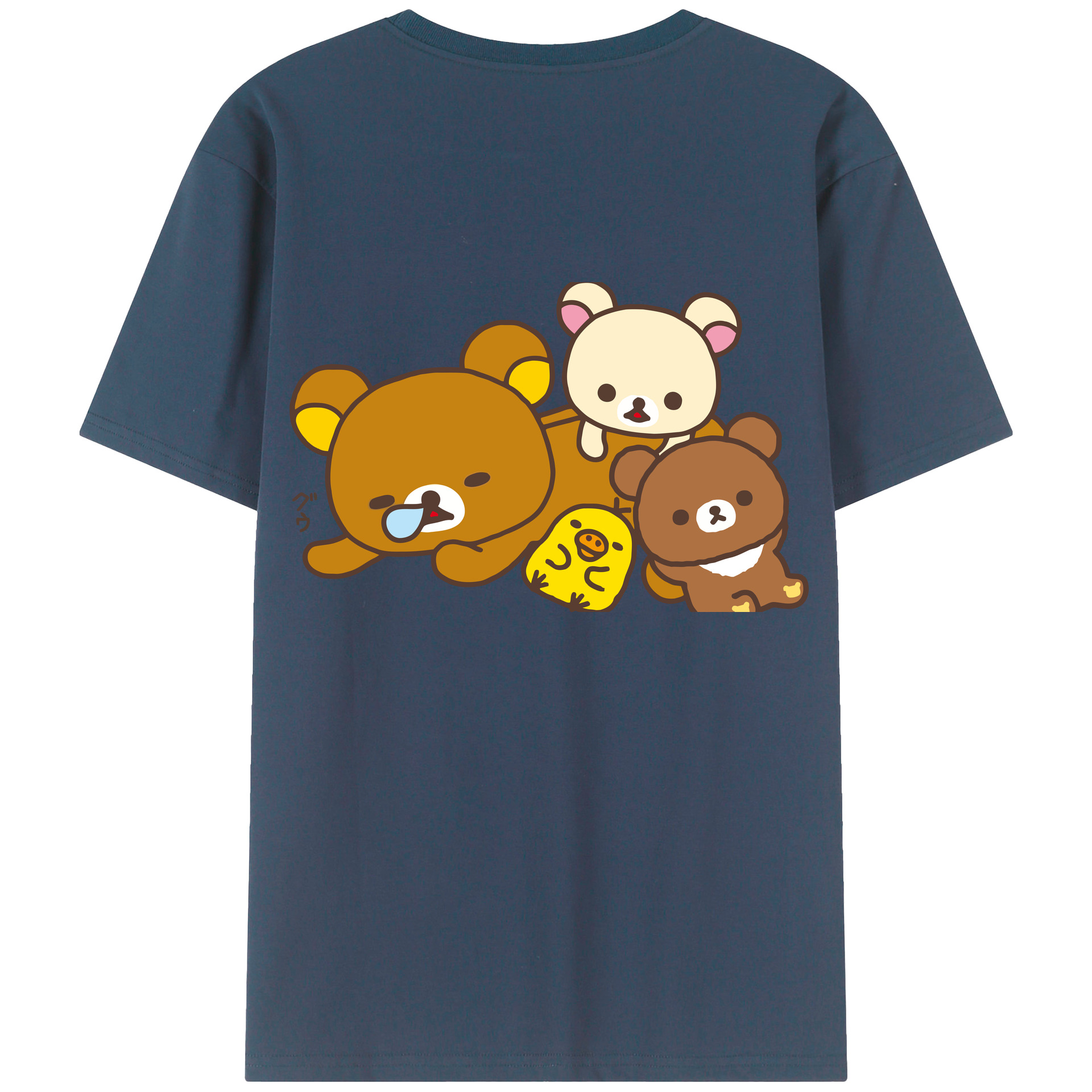 （画像用） リラックマ リラックマ キイロイトリ Rilakkuma Korilakkuma Kiiroitori レディース半袖Tシャツ(バックプリント)
