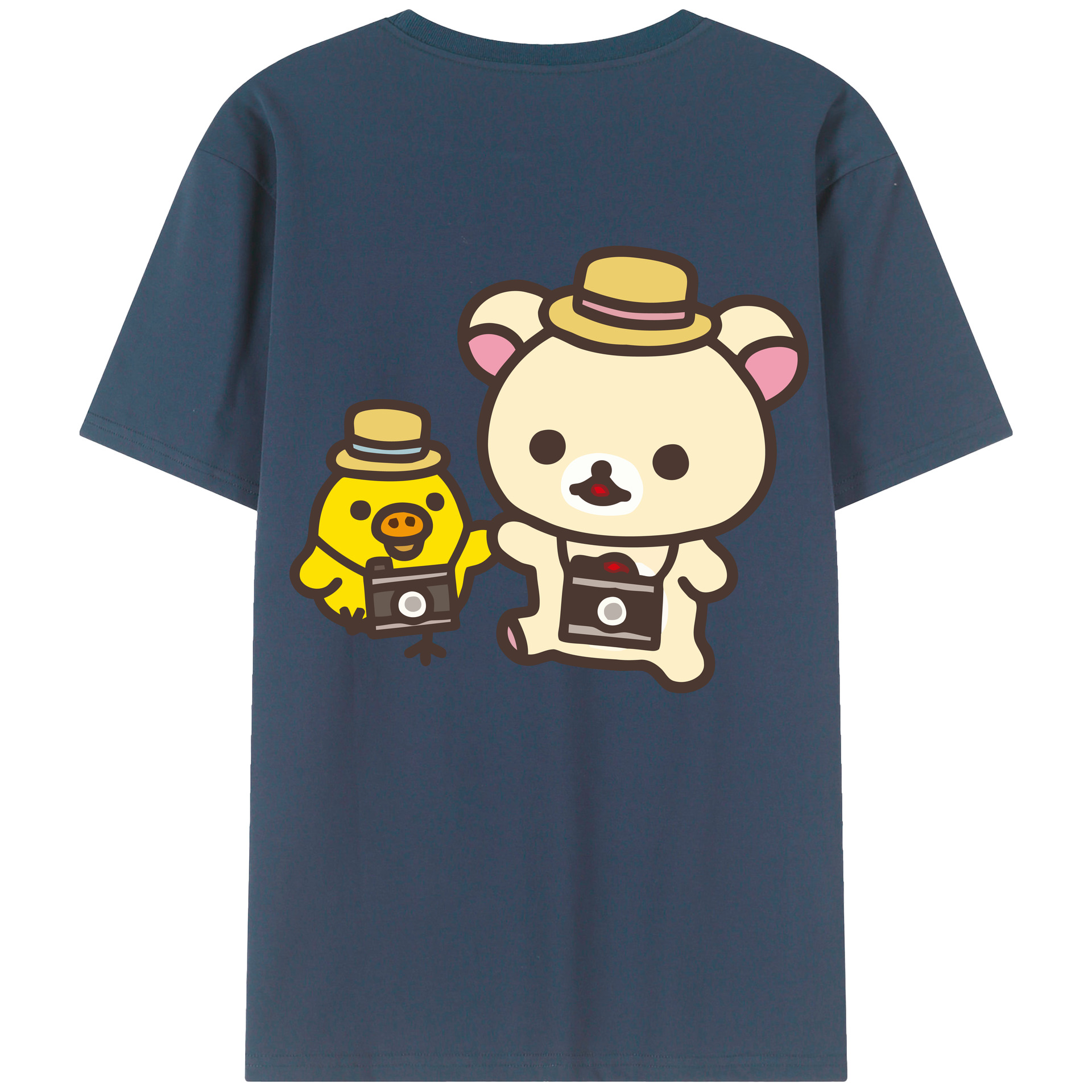 （画像用） リラックマ リラックマ キイロイトリ Rilakkuma Korilakkuma Kiiroitori レディース半袖Tシャツ(バックプリント)