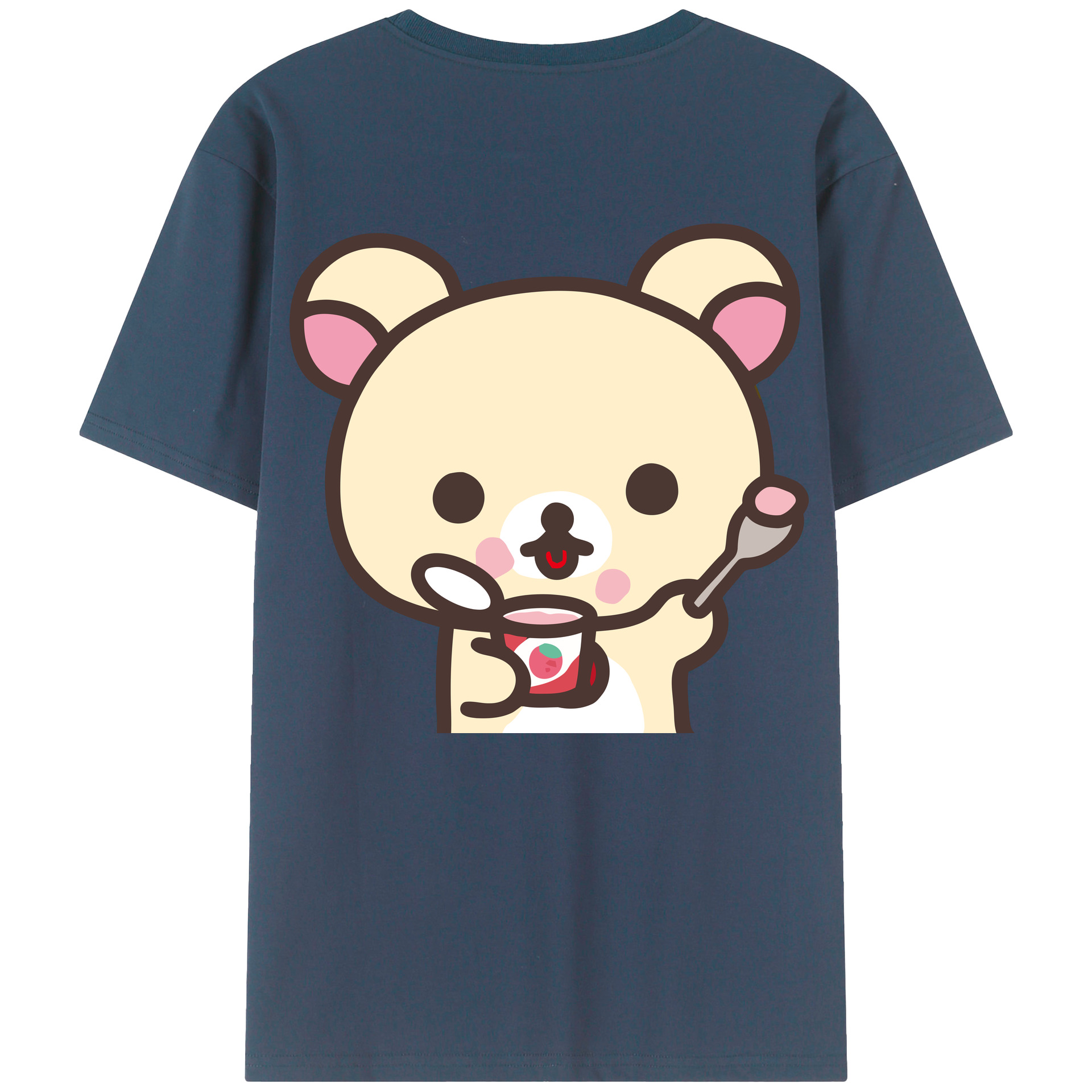 （画像用） リラックマ リラックマ キイロイトリ Rilakkuma Korilakkuma Kiiroitori レディース半袖Tシャツ(バックプリント)