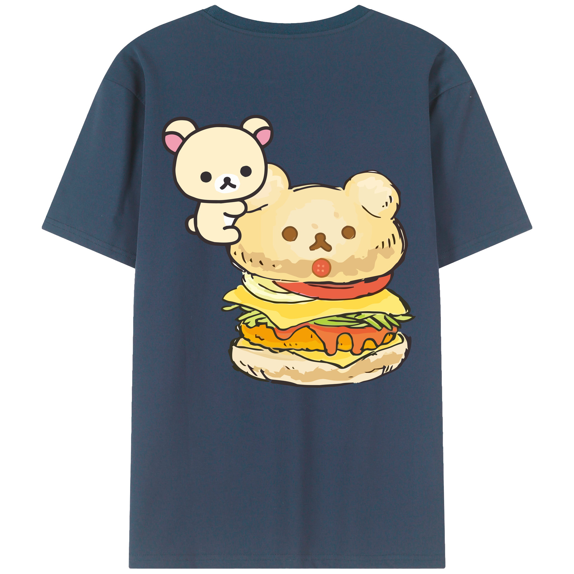 （画像用） リラックマ リラックマ キイロイトリ Rilakkuma Korilakkuma Kiiroitori レディース半袖Tシャツ(バックプリント)