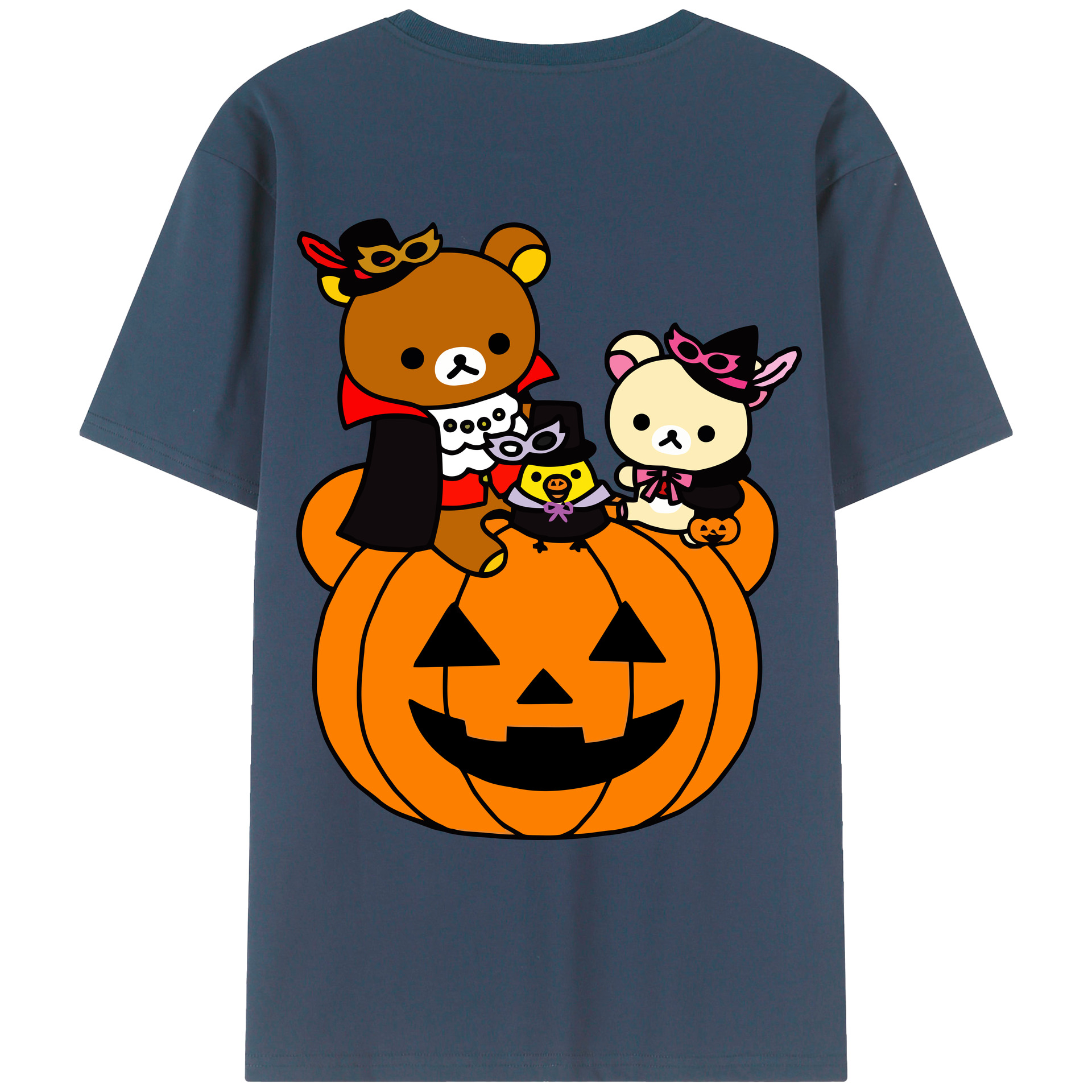 （画像用） リラックマ リラックマ キイロイトリ Rilakkuma Korilakkuma Kiiroitori レディース半袖Tシャツ(バックプリント)