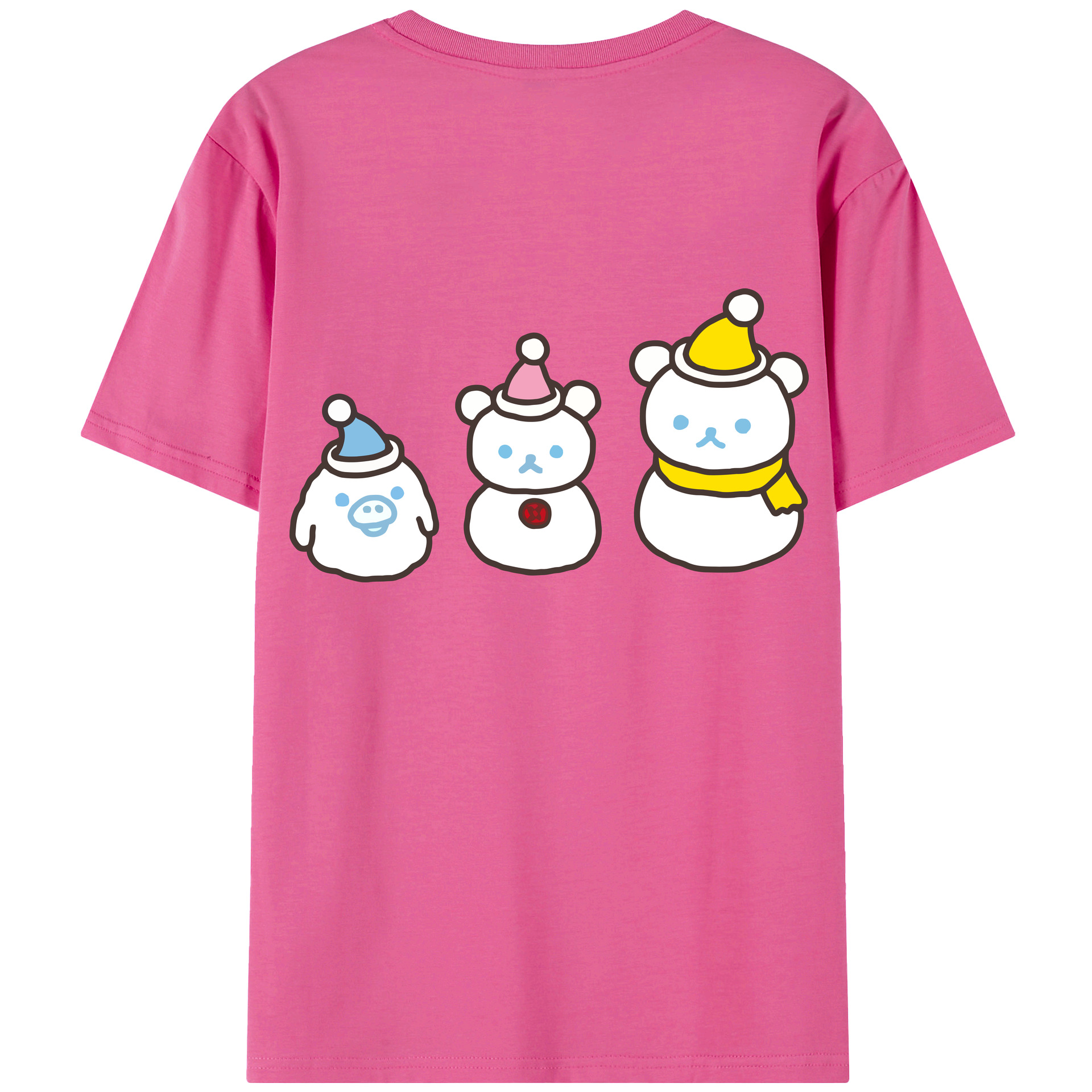 （画像用） リラックマ リラックマ キイロイトリ Rilakkuma Korilakkuma Kiiroitori レディース半袖Tシャツ(バックプリント)