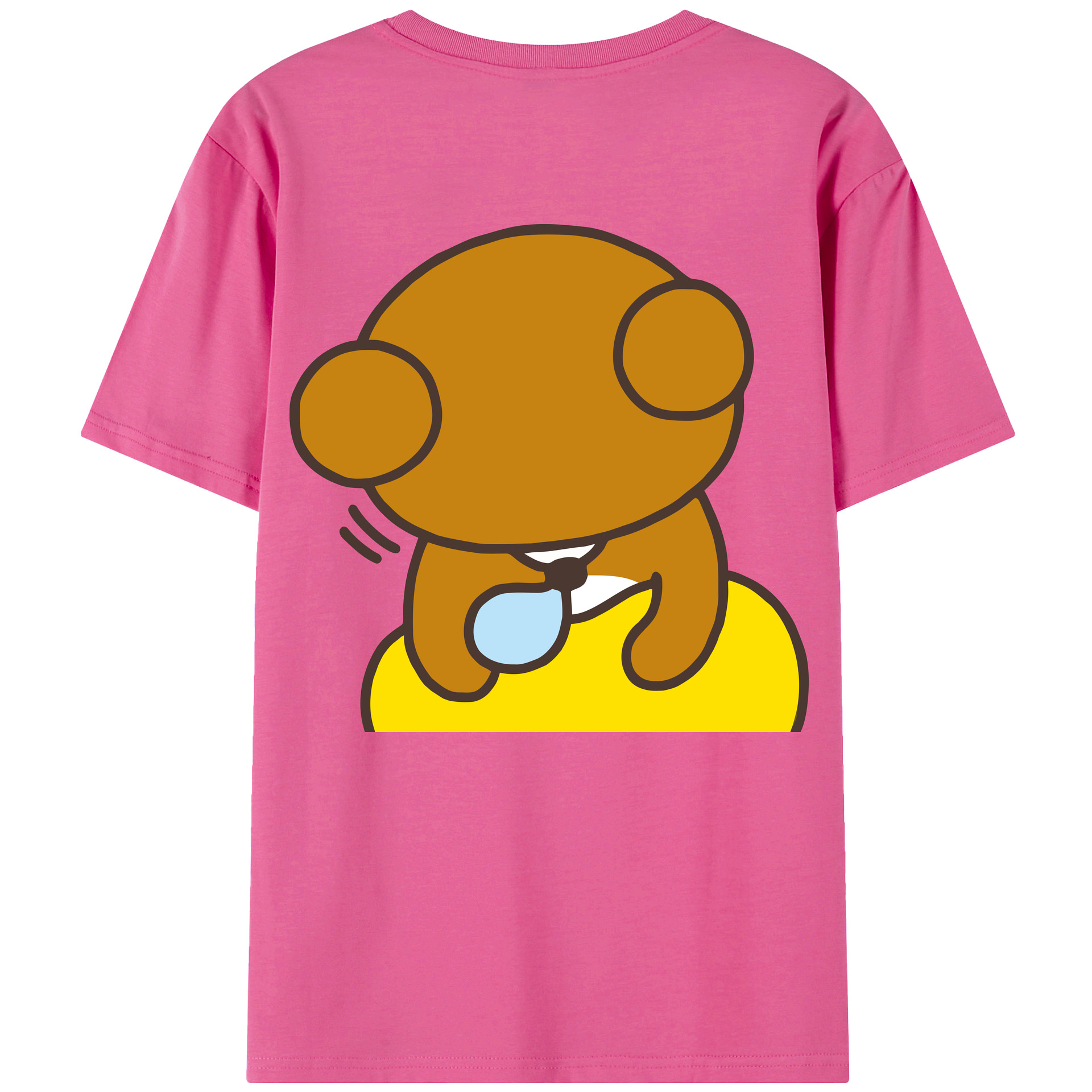 （画像用） リラックマ リラックマ キイロイトリ Rilakkuma Korilakkuma Kiiroitori レディース半袖Tシャツ(バックプリント)