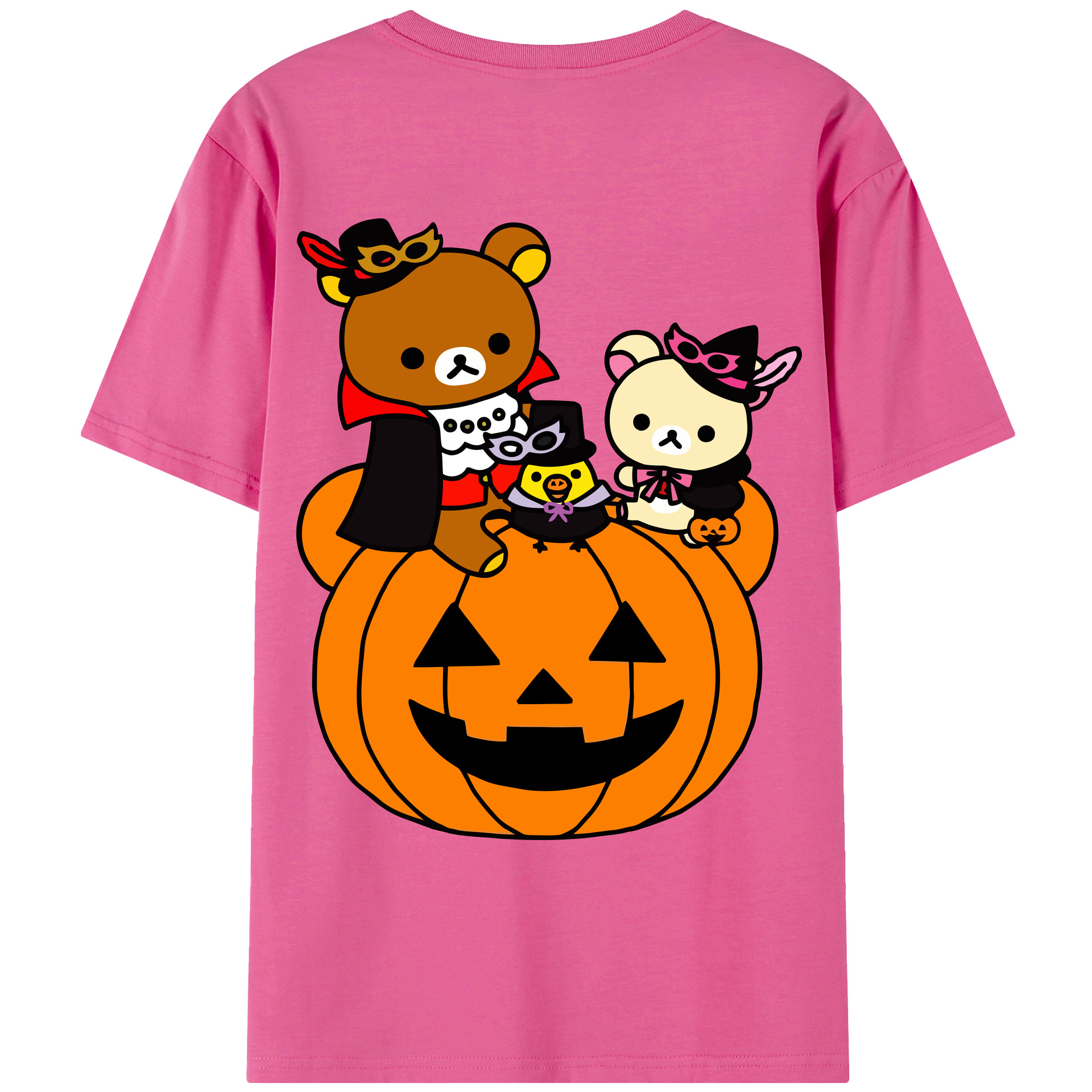 （画像用） リラックマ リラックマ キイロイトリ Rilakkuma Korilakkuma Kiiroitori レディース半袖Tシャツ(バックプリント)