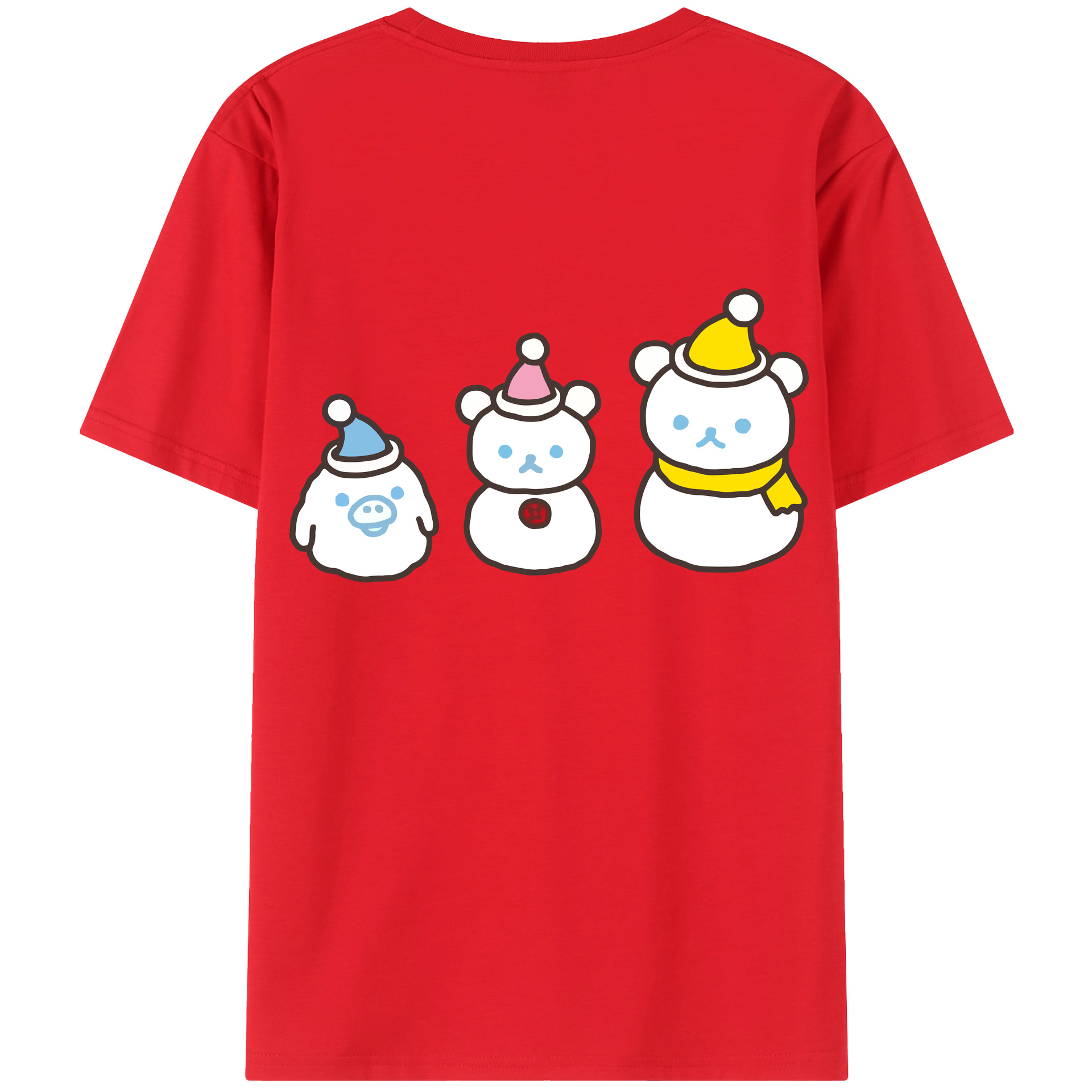 （画像用） リラックマ リラックマ キイロイトリ Rilakkuma Korilakkuma Kiiroitori レディース半袖Tシャツ(バックプリント)