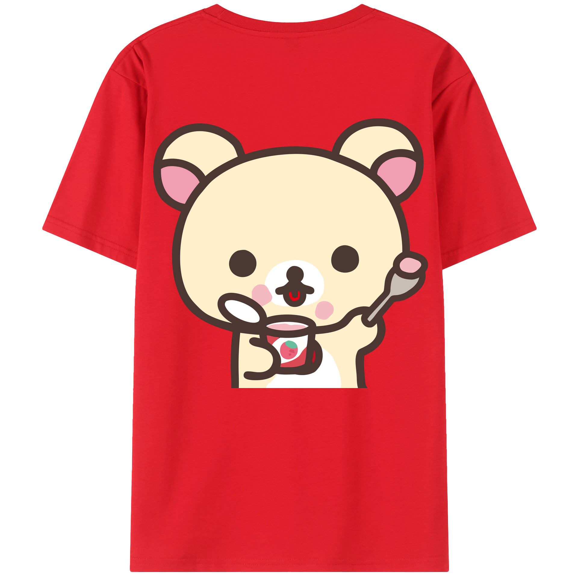 （画像用） リラックマ リラックマ キイロイトリ Rilakkuma Korilakkuma Kiiroitori レディース半袖Tシャツ(バックプリント)