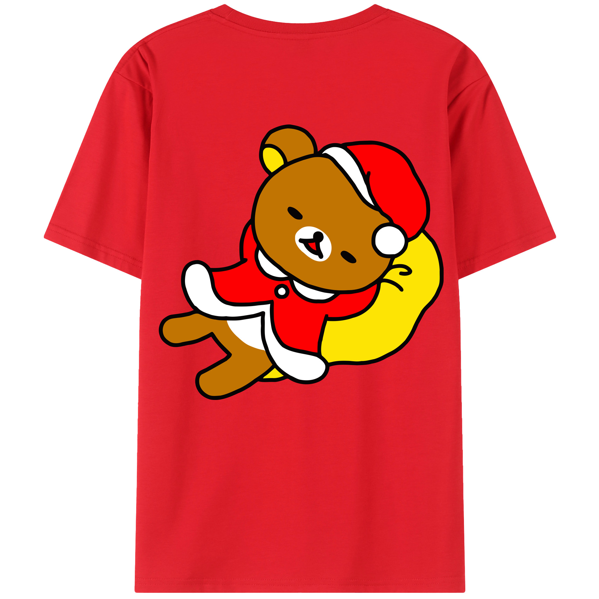 （画像用） リラックマ リラックマ キイロイトリ Rilakkuma Korilakkuma Kiiroitori レディース半袖Tシャツ(バックプリント)
