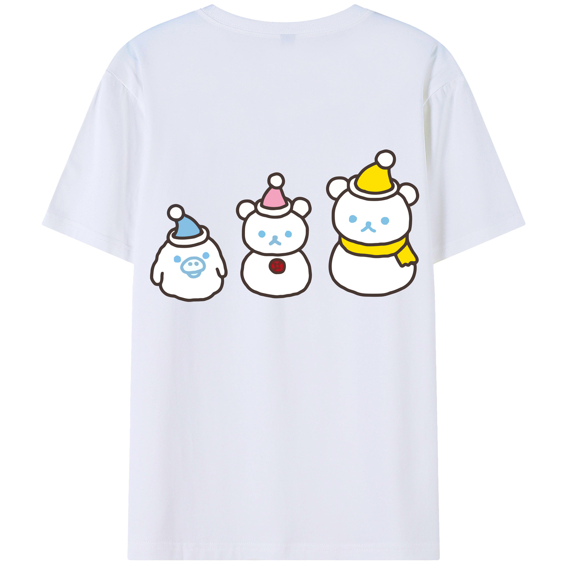 （画像用） リラックマ リラックマ キイロイトリ Rilakkuma Korilakkuma Kiiroitori レディース半袖Tシャツ(バックプリント)