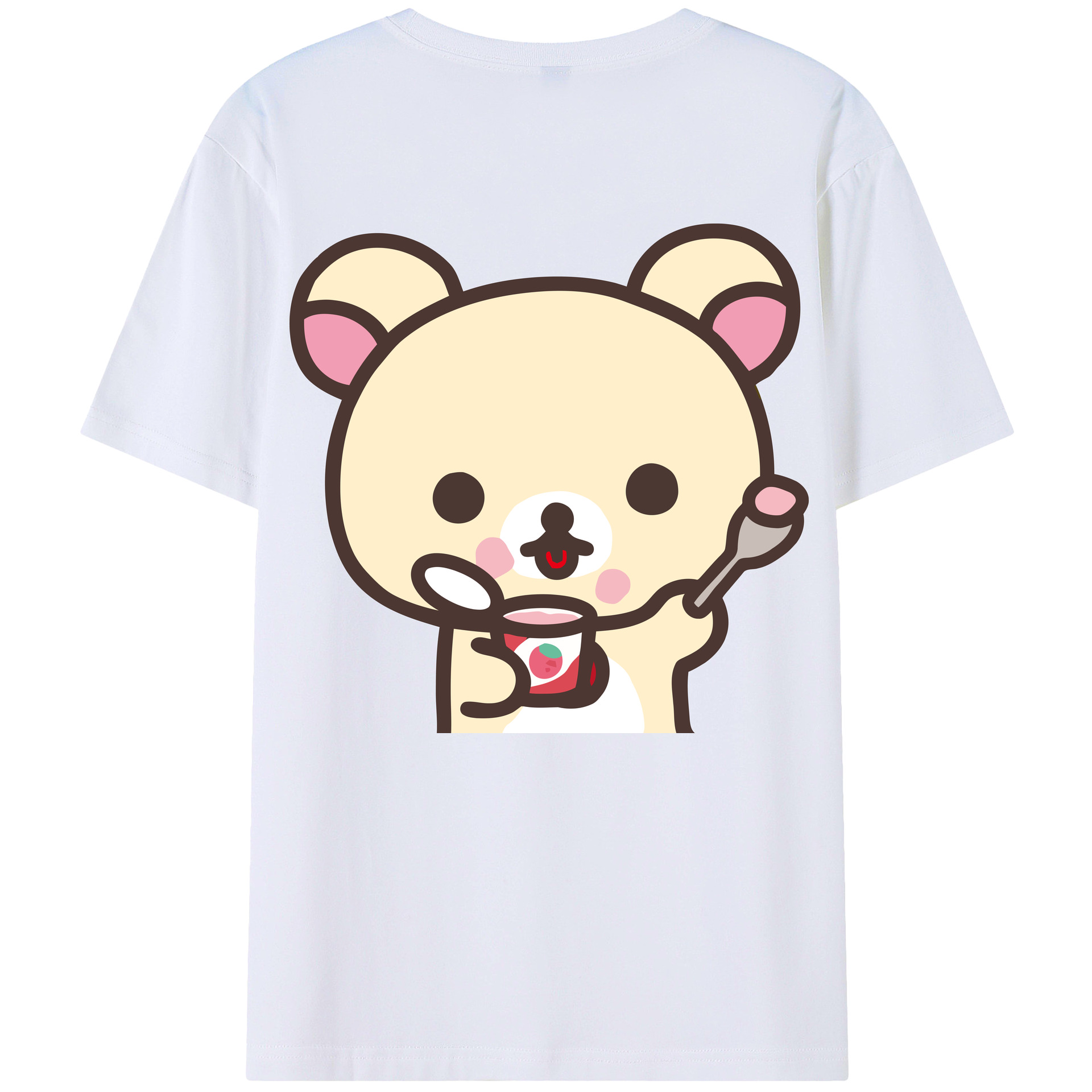 （画像用） リラックマ リラックマ キイロイトリ Rilakkuma Korilakkuma Kiiroitori レディース半袖Tシャツ(バックプリント)