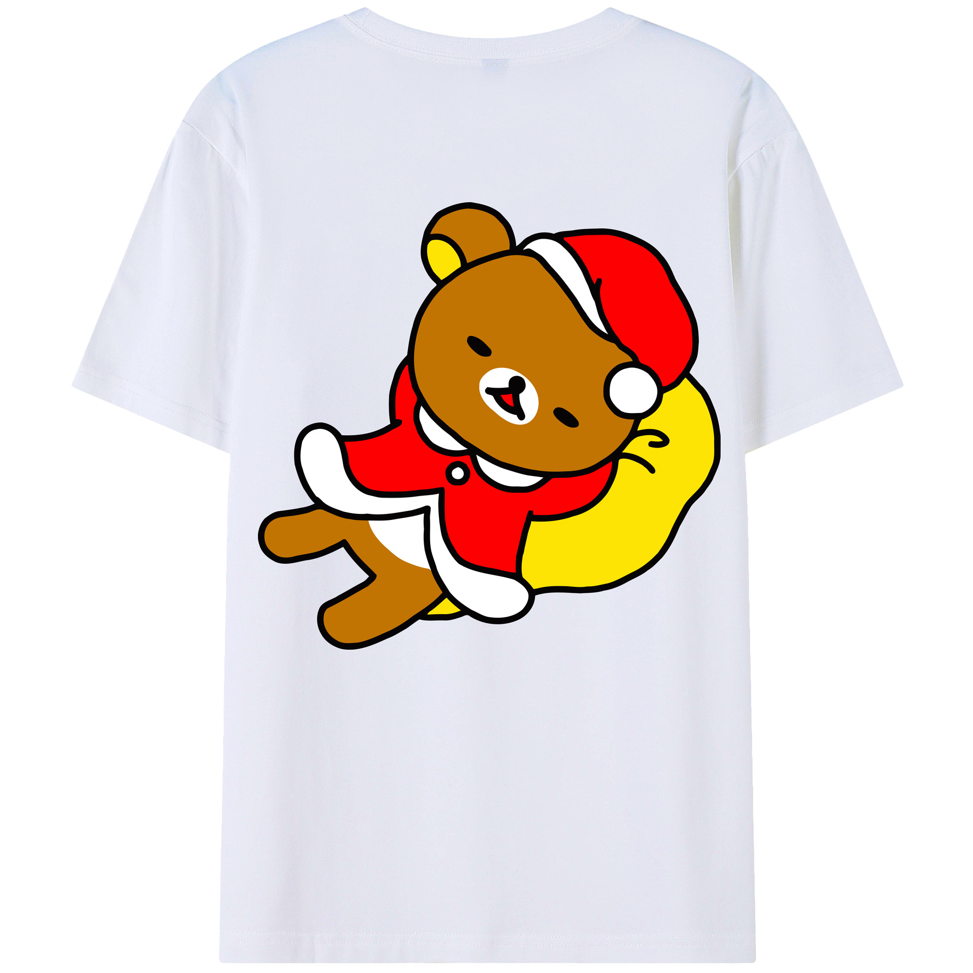 （画像用） リラックマ リラックマ キイロイトリ Rilakkuma Korilakkuma Kiiroitori レディース半袖Tシャツ(バックプリント)