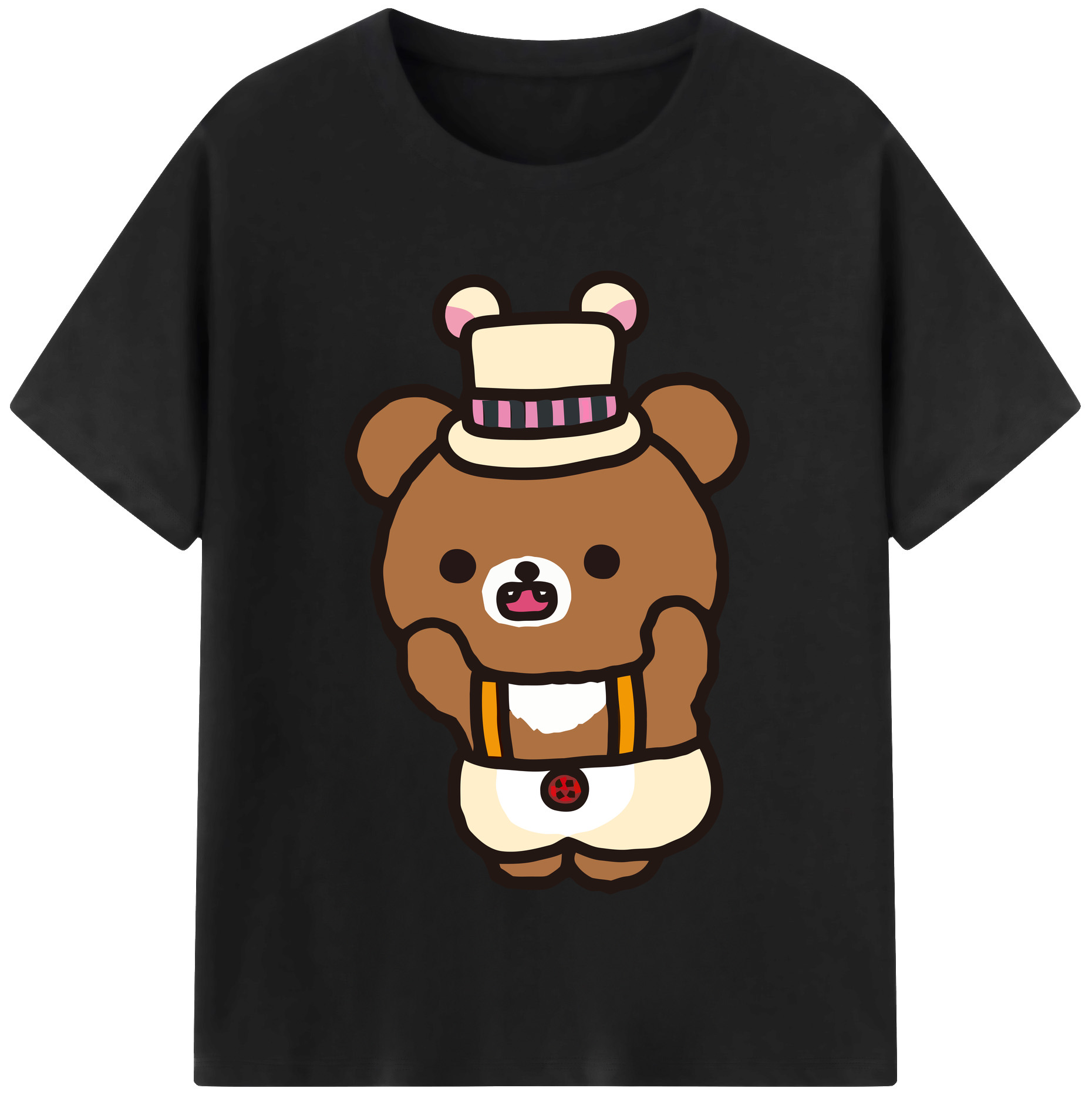 （画像用） リラックマ リラックマ キイロイトリ Rilakkuma Korilakkuma Kiiroitori レディースカジュアルプリントTシャツ（綿100％）