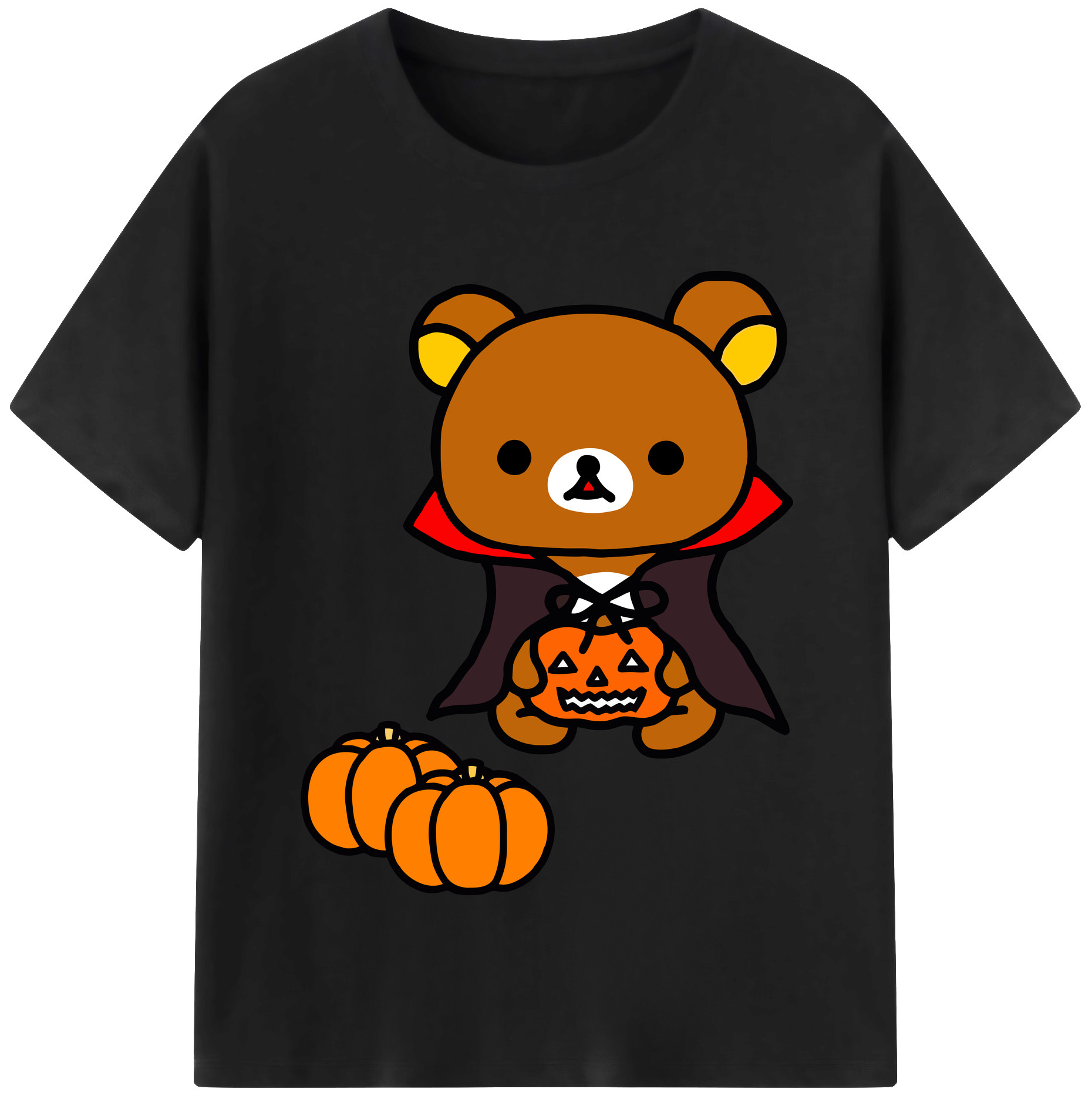 （画像用） リラックマ リラックマ キイロイトリ Rilakkuma Korilakkuma Kiiroitori レディースカジュアルプリントTシャツ（綿100％）