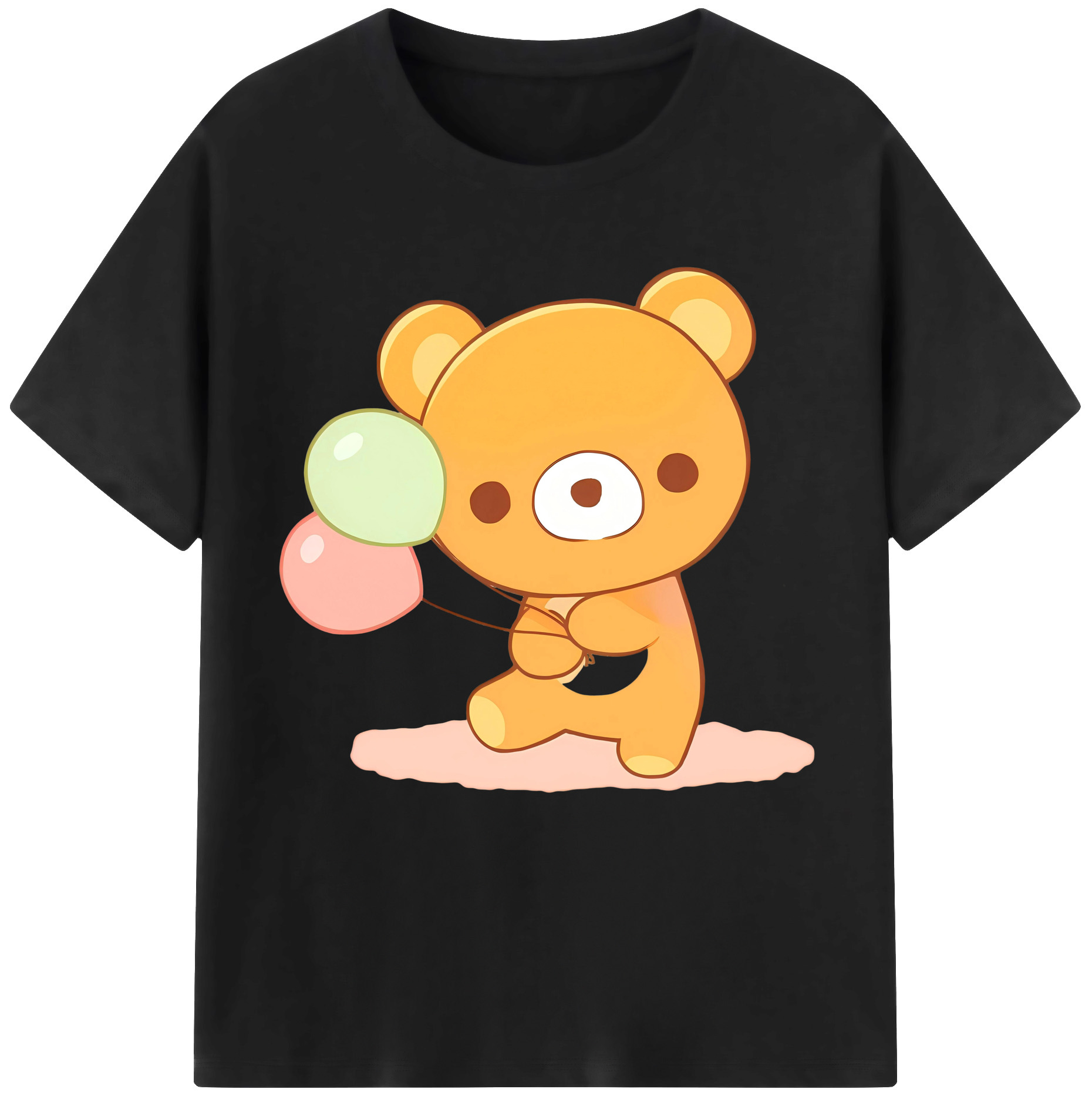 （画像用） リラックマ リラックマ キイロイトリ Rilakkuma Korilakkuma Kiiroitori レディースカジュアルプリントTシャツ（綿100％）