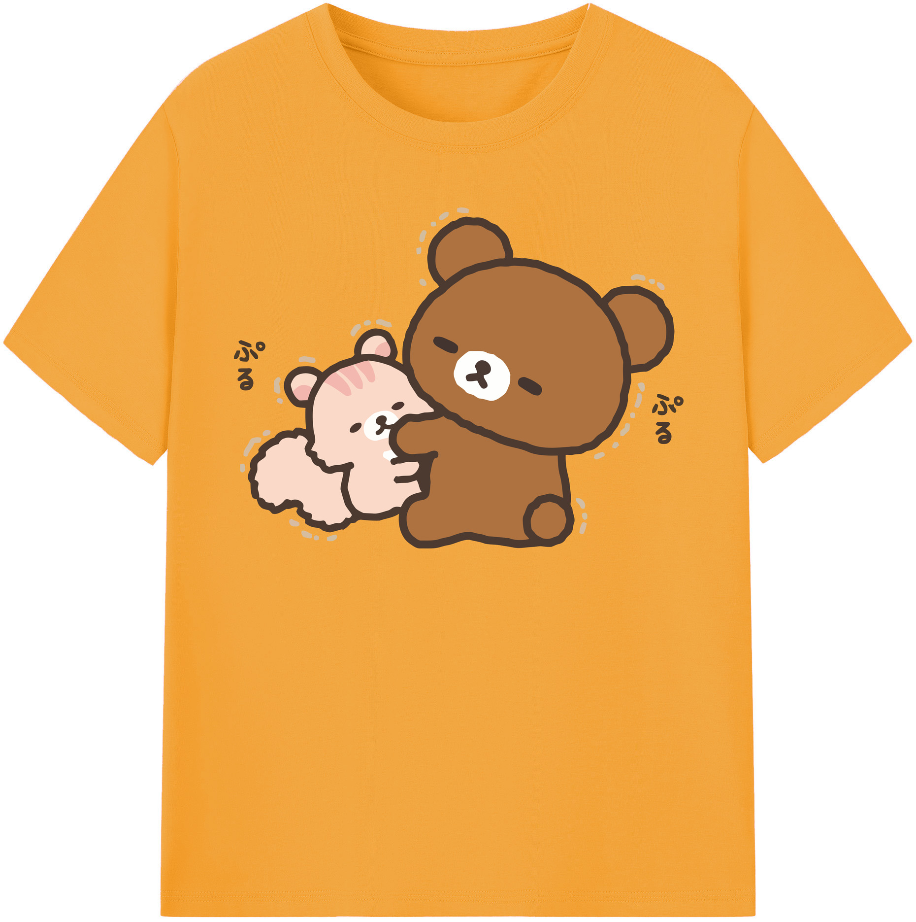 （画像用） リラックマ リラックマ キイロイトリ Rilakkuma Korilakkuma Kiiroitori レディースカジュアルプリントTシャツ（綿100％）