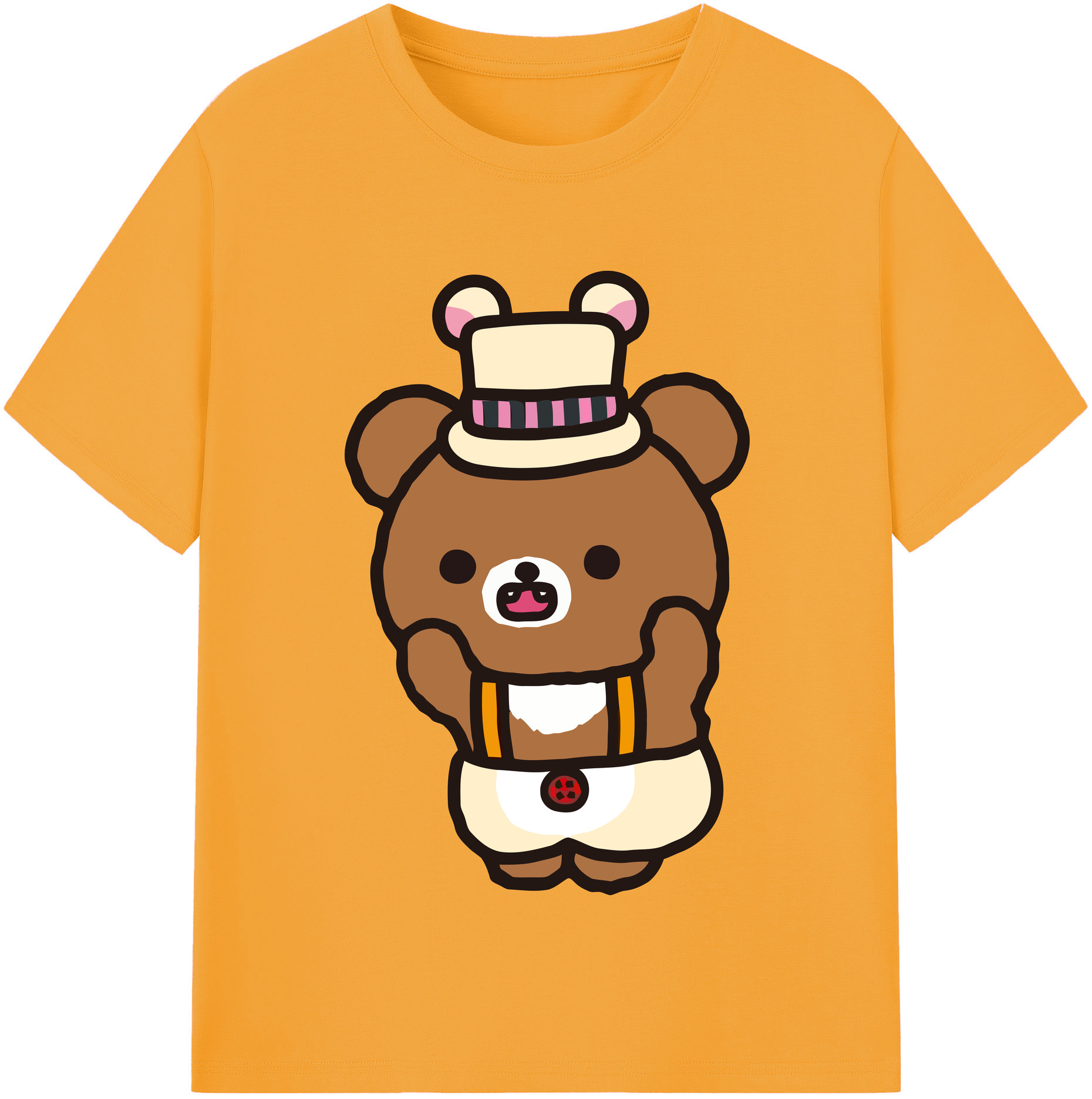 （画像用） リラックマ リラックマ キイロイトリ Rilakkuma Korilakkuma Kiiroitori レディースカジュアルプリントTシャツ（綿100％）