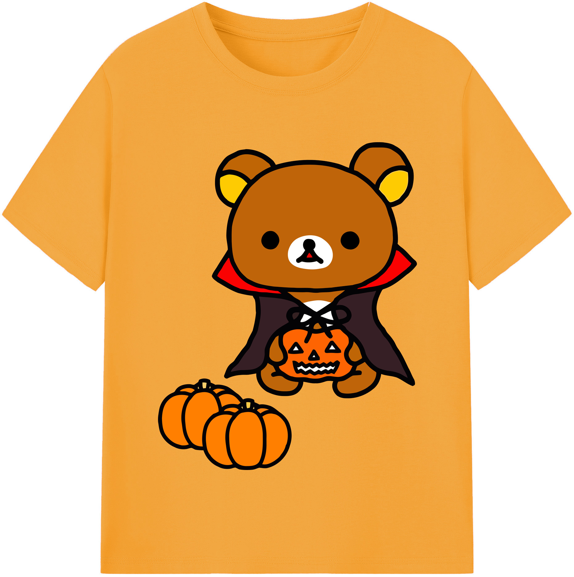 （画像用） リラックマ リラックマ キイロイトリ Rilakkuma Korilakkuma Kiiroitori レディースカジュアルプリントTシャツ（綿100％）