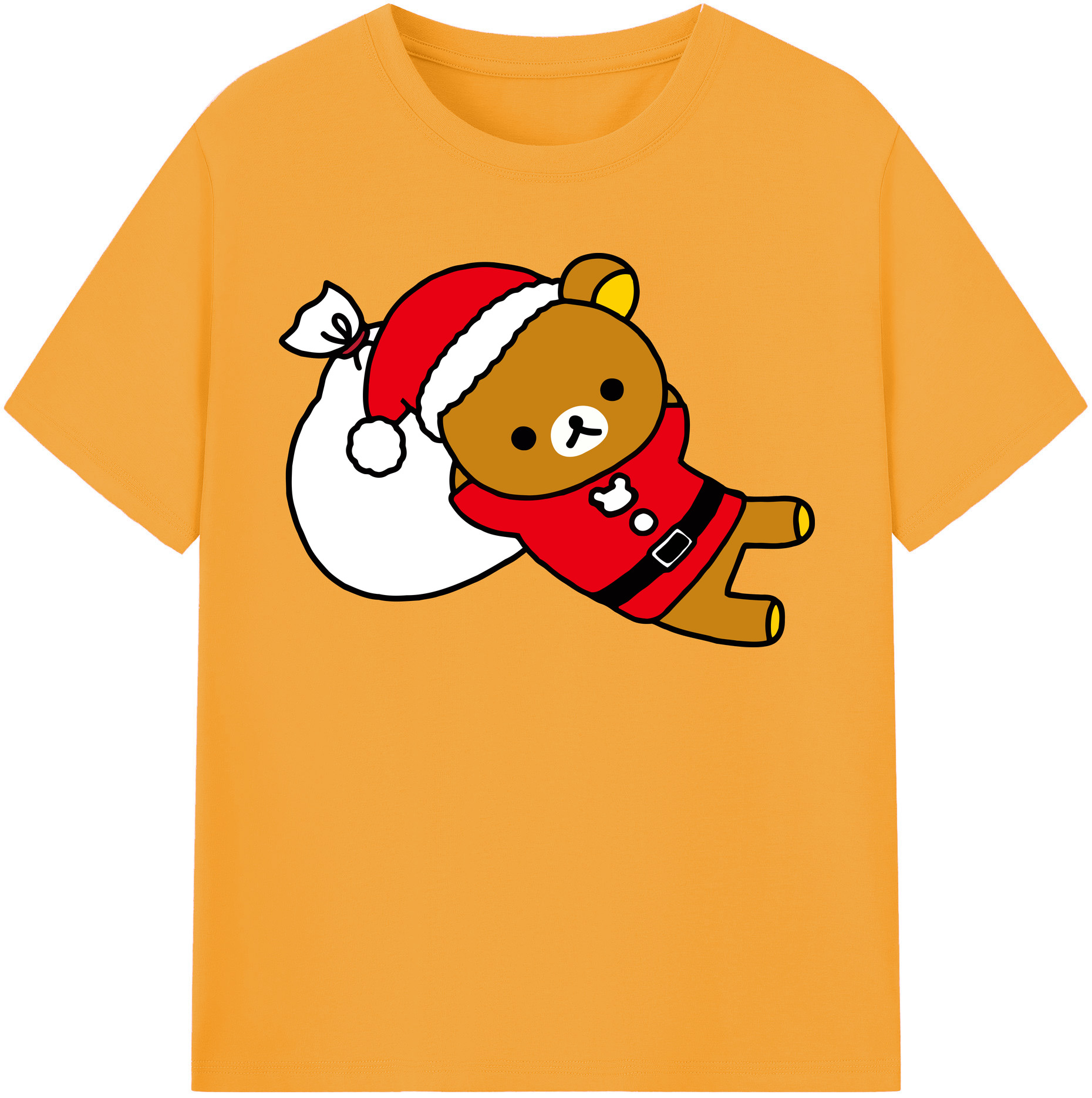 （画像用） リラックマ リラックマ キイロイトリ Rilakkuma Korilakkuma Kiiroitori レディースカジュアルプリントTシャツ（綿100％）