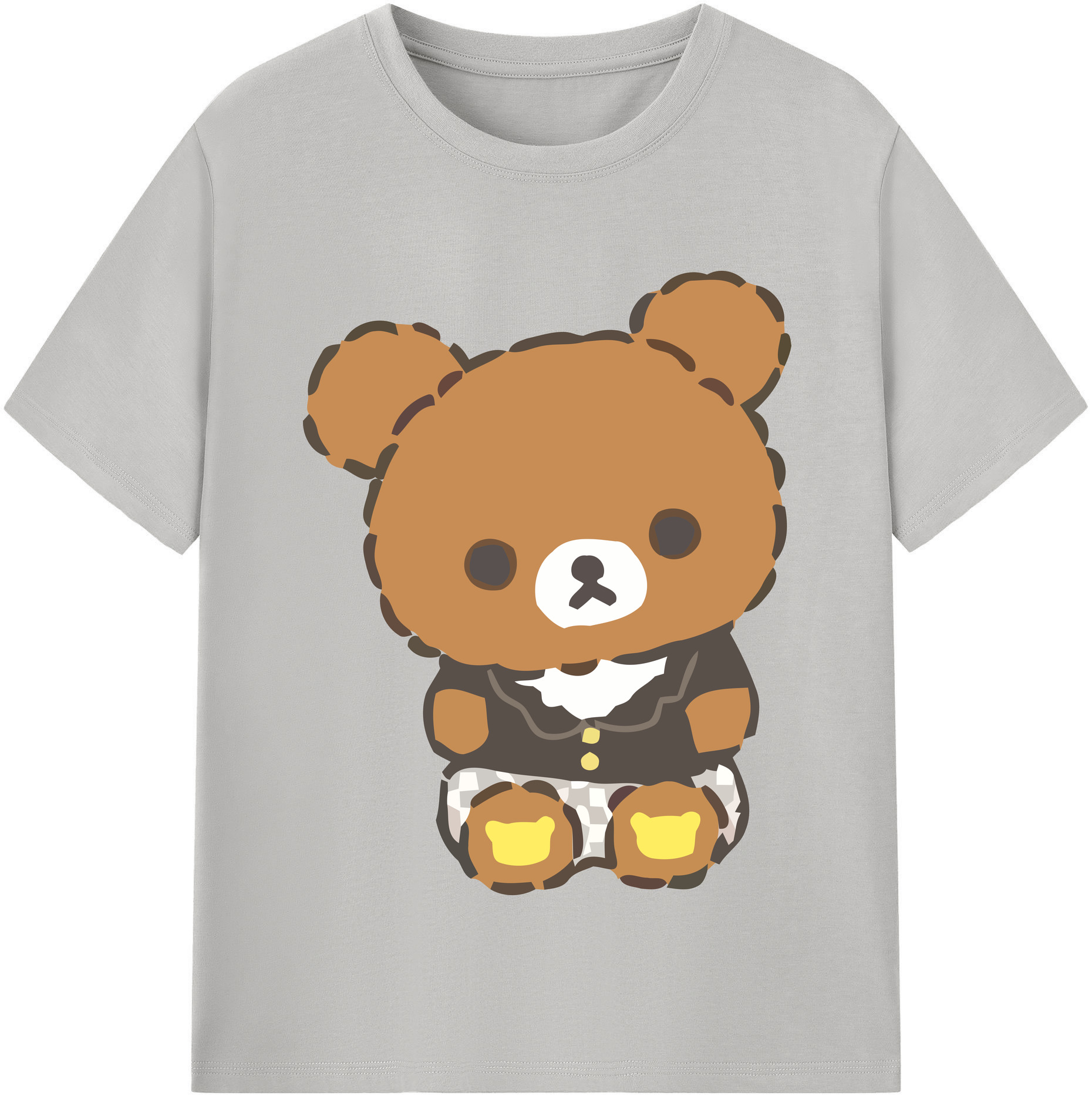 （画像用） リラックマ リラックマ キイロイトリ Rilakkuma Korilakkuma Kiiroitori レディースカジュアルプリントTシャツ（綿100％）