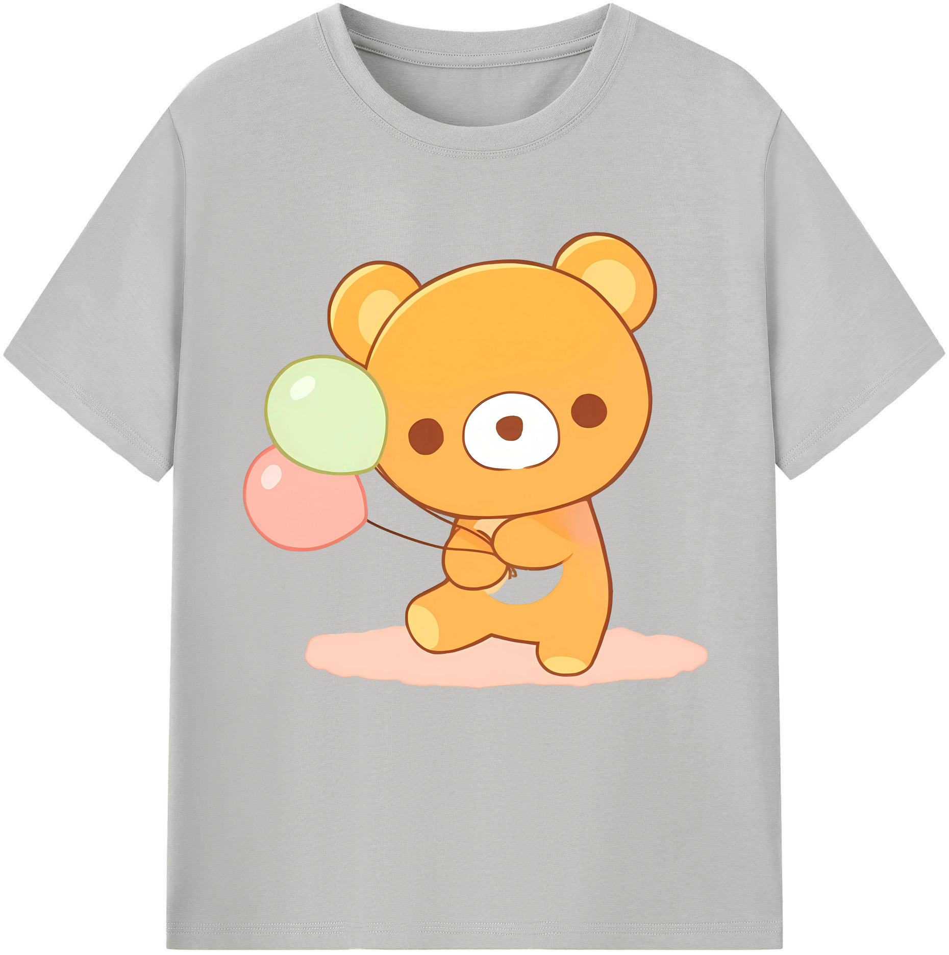 （画像用） リラックマ リラックマ キイロイトリ Rilakkuma Korilakkuma Kiiroitori レディースカジュアルプリントTシャツ（綿100％）