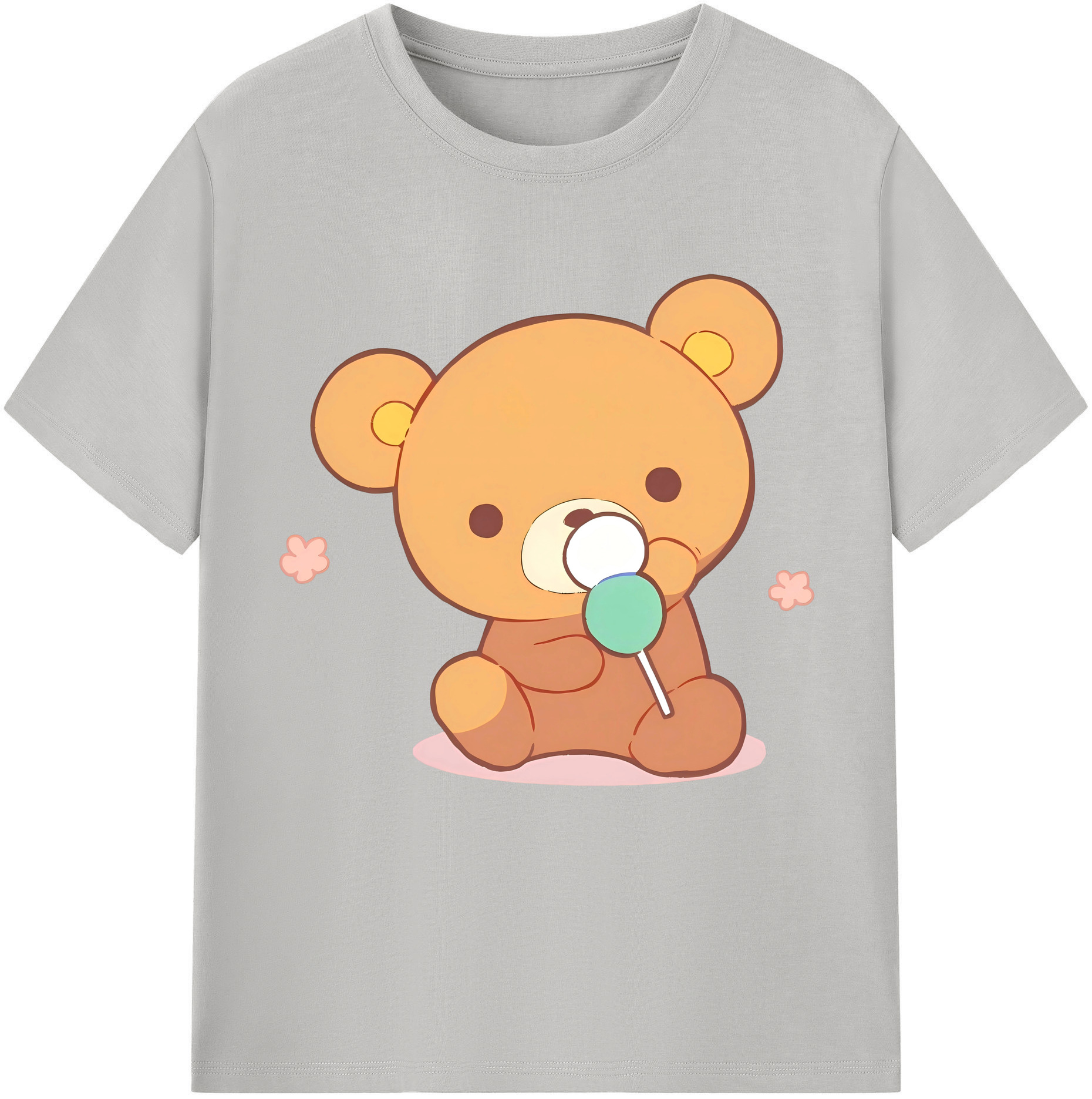 （画像用） リラックマ リラックマ キイロイトリ Rilakkuma Korilakkuma Kiiroitori レディースカジュアルプリントTシャツ（綿100％）