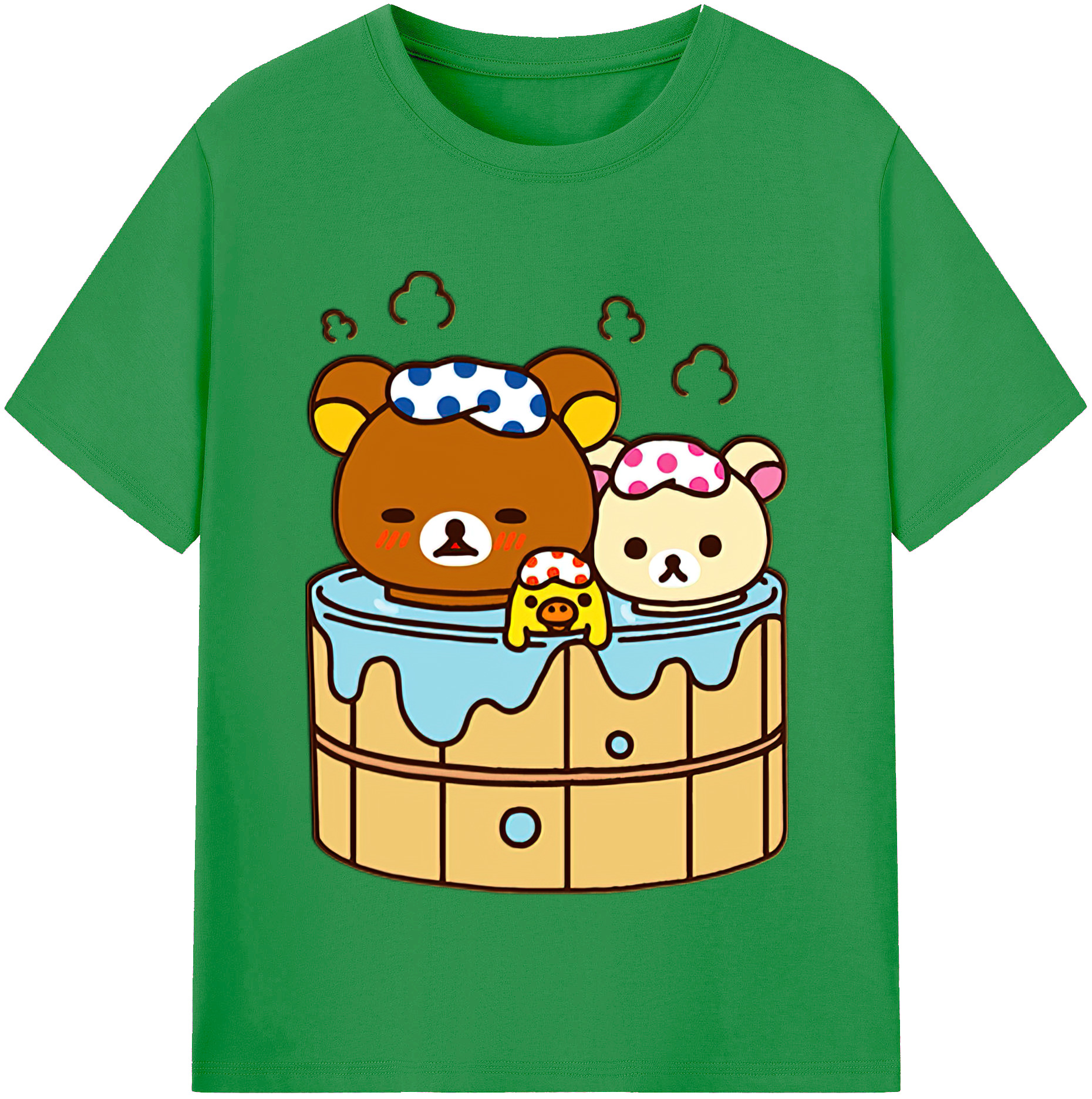 （画像用） リラックマ リラックマ キイロイトリ Rilakkuma Korilakkuma Kiiroitori レディースカジュアルプリントTシャツ（綿100％）