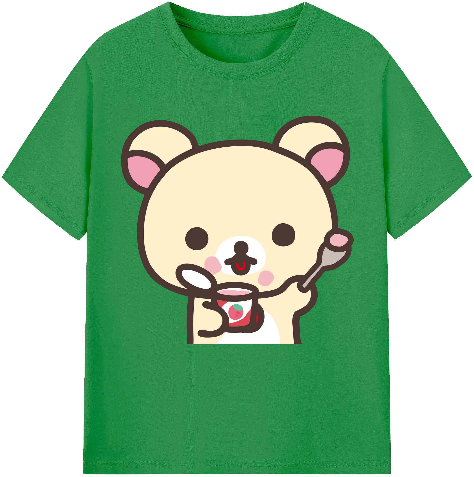 （画像用） リラックマ リラックマ キイロイトリ Rilakkuma Korilakkuma Kiiroitori レディースカジュアルプリントTシャツ（綿100％）