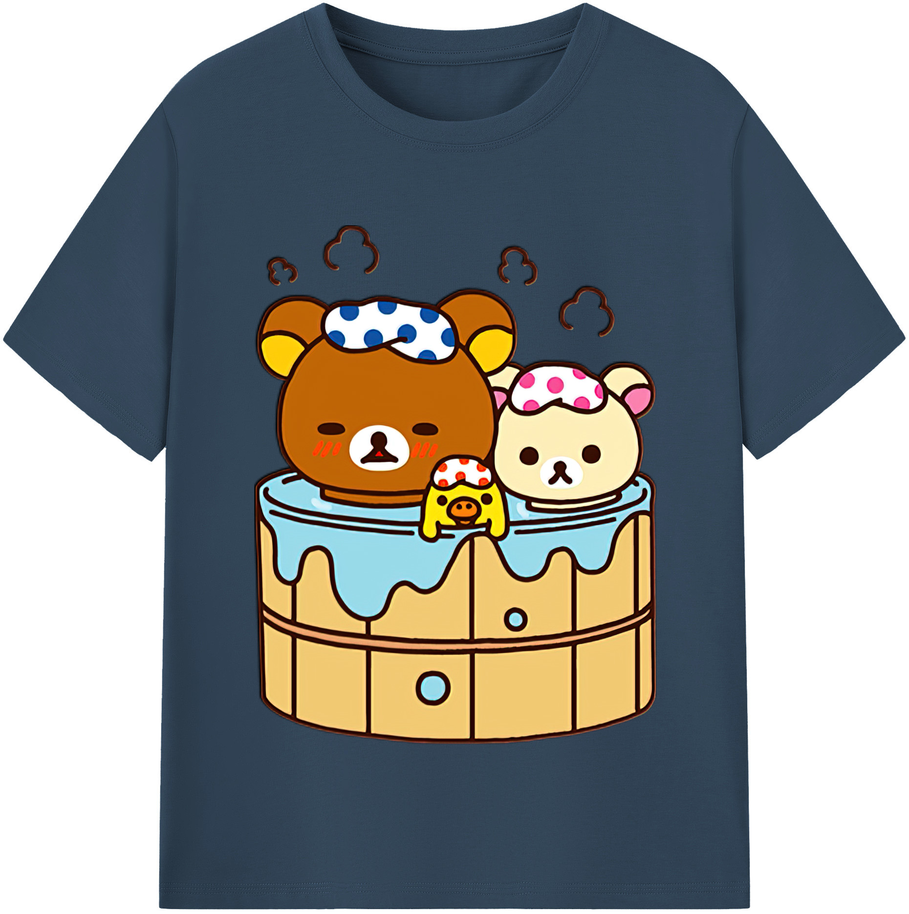 （画像用） リラックマ リラックマ キイロイトリ Rilakkuma Korilakkuma Kiiroitori レディースカジュアルプリントTシャツ（綿100％）