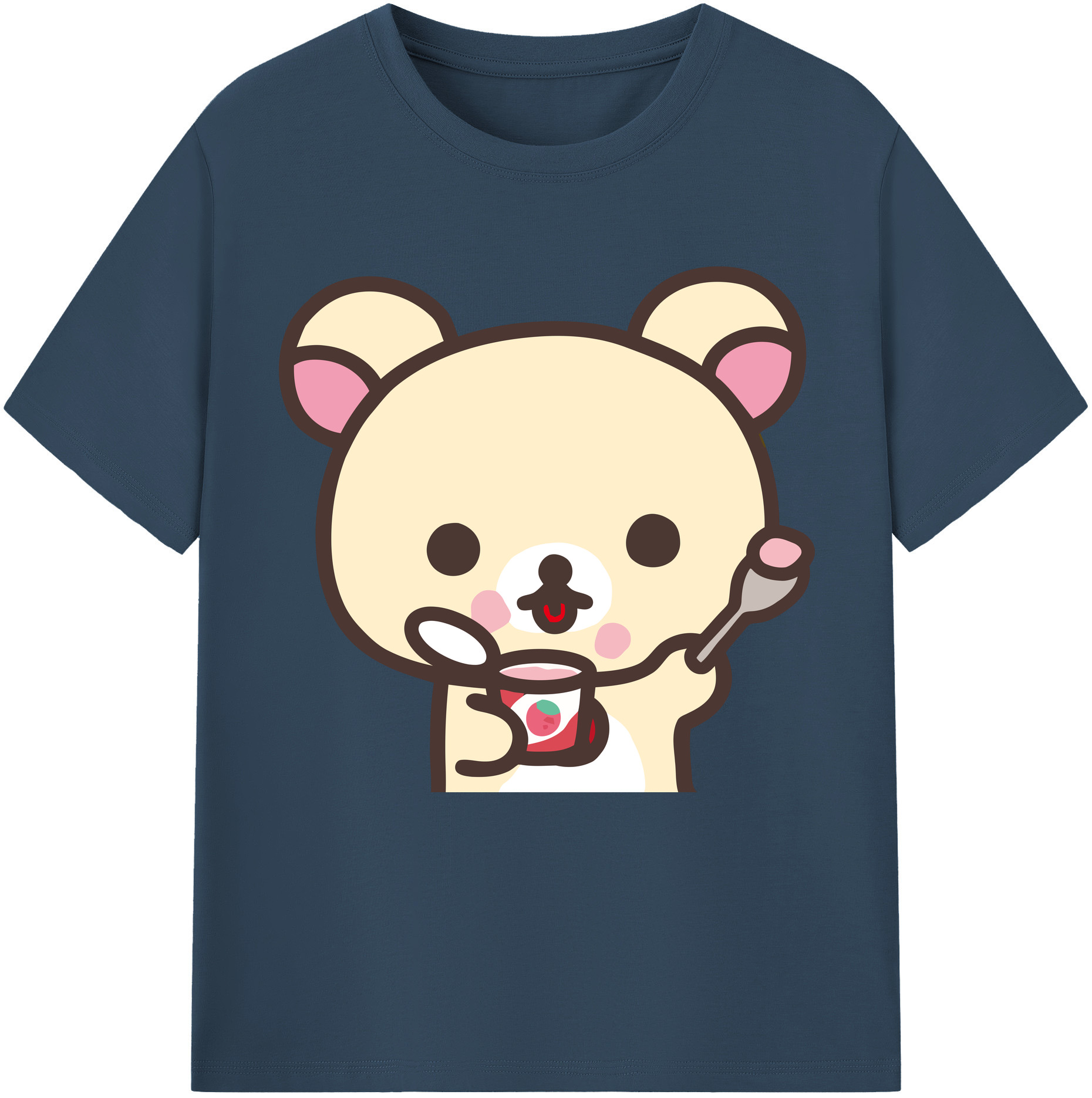 （画像用） リラックマ リラックマ キイロイトリ Rilakkuma Korilakkuma Kiiroitori レディースカジュアルプリントTシャツ（綿100％）