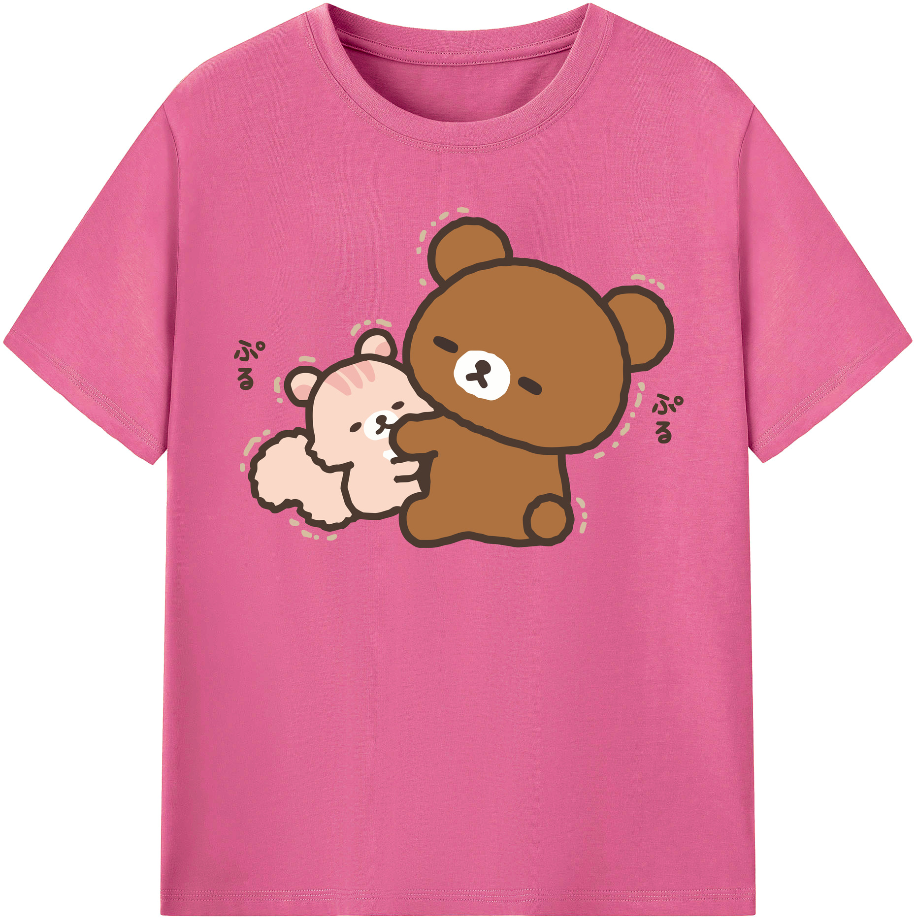 （画像用） リラックマ リラックマ キイロイトリ Rilakkuma Korilakkuma Kiiroitori レディースカジュアルプリントTシャツ（綿100％）