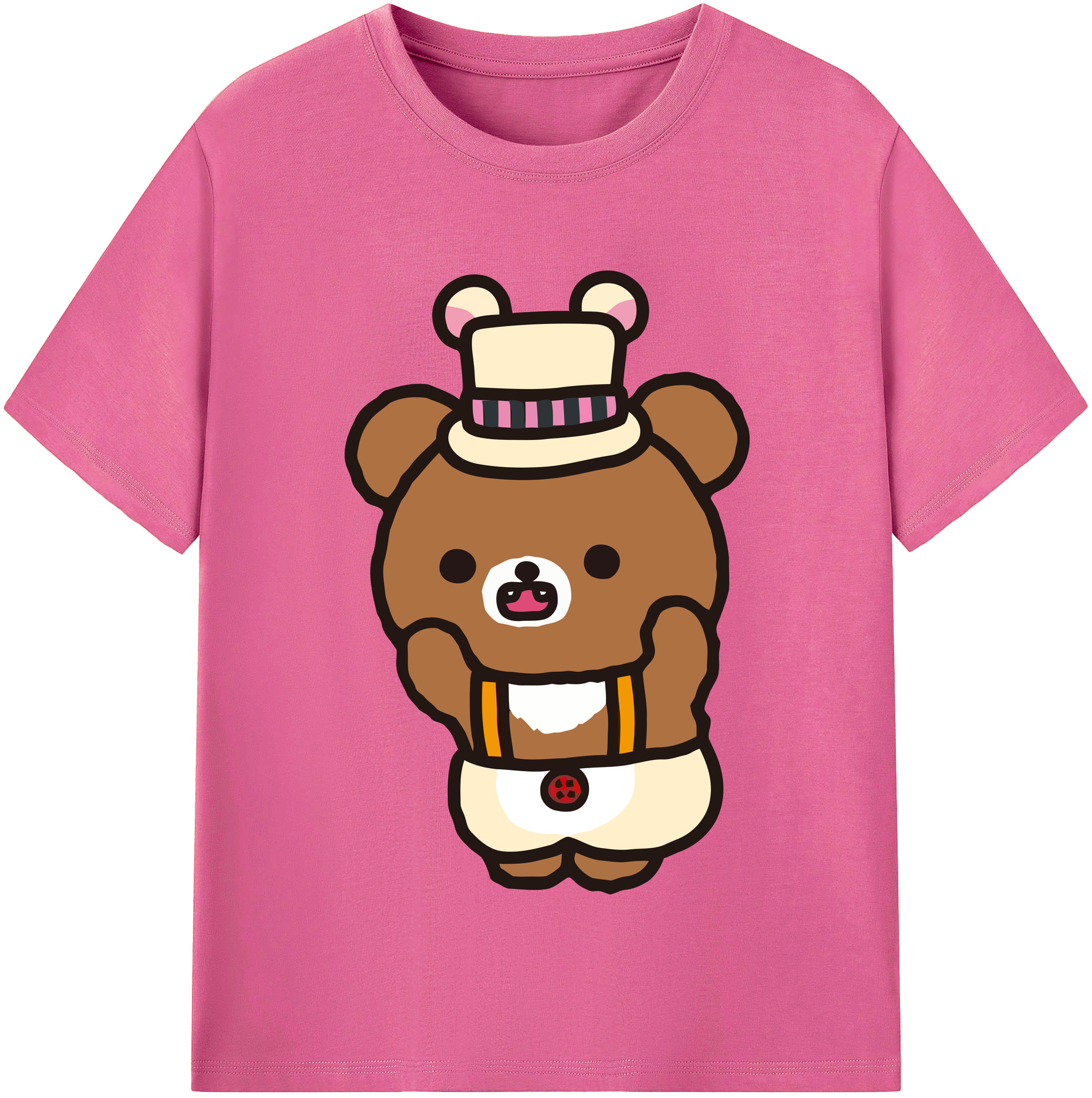 （画像用） リラックマ リラックマ キイロイトリ Rilakkuma Korilakkuma Kiiroitori レディースカジュアルプリントTシャツ（綿100％）