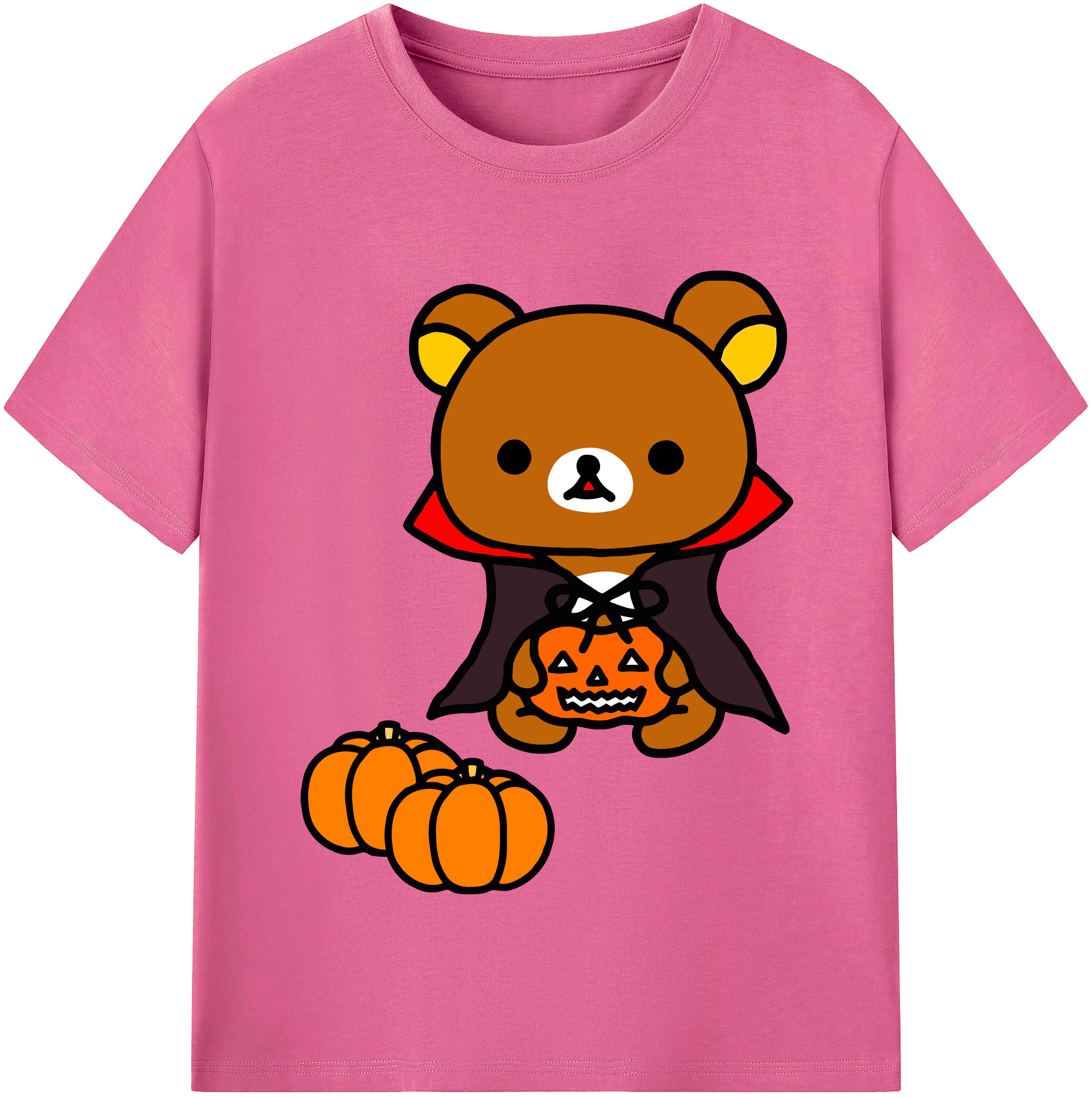 （画像用） リラックマ リラックマ キイロイトリ Rilakkuma Korilakkuma Kiiroitori レディースカジュアルプリントTシャツ（綿100％）
