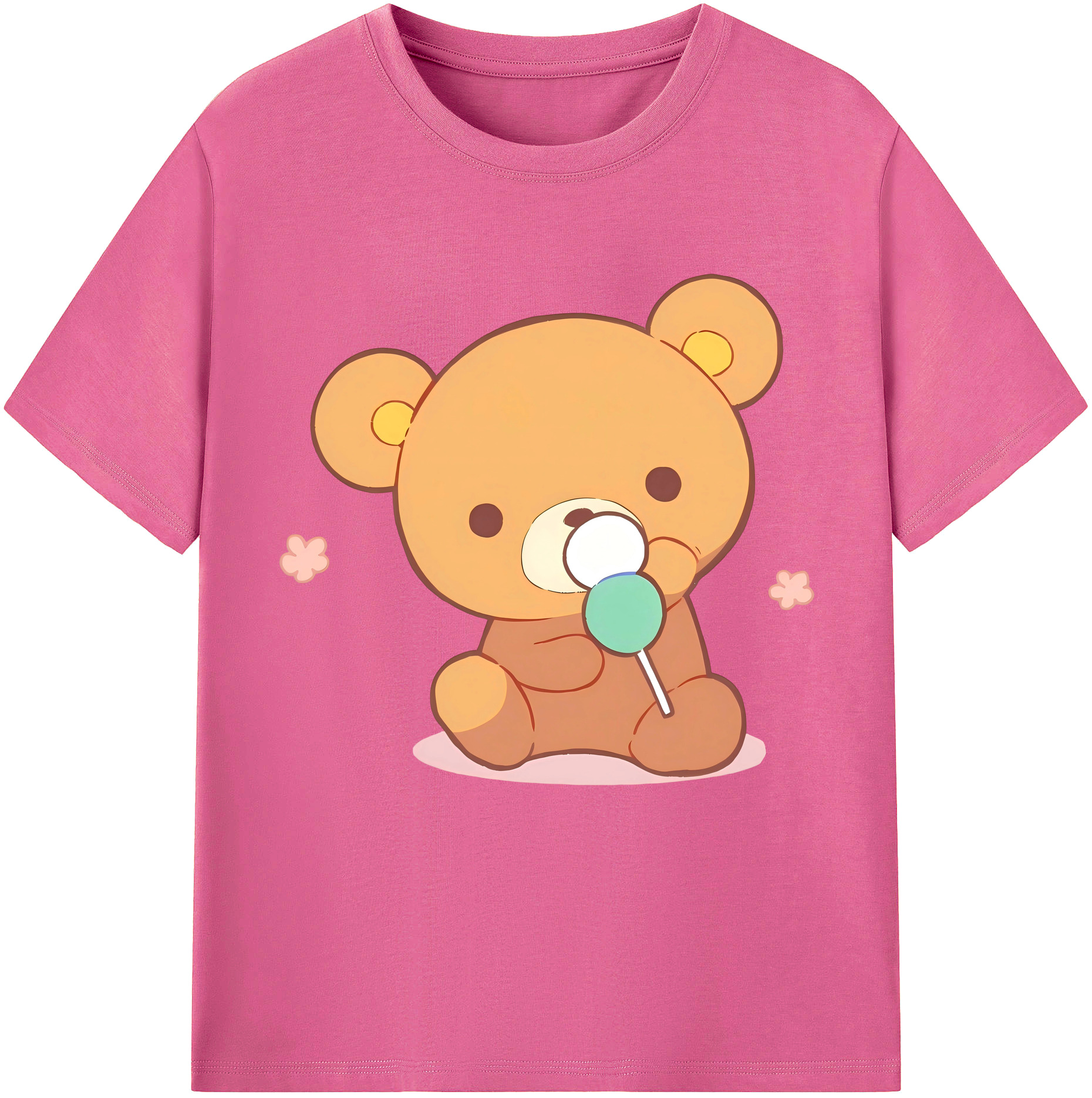 （画像用） リラックマ リラックマ キイロイトリ Rilakkuma Korilakkuma Kiiroitori レディースカジュアルプリントTシャツ（綿100％）