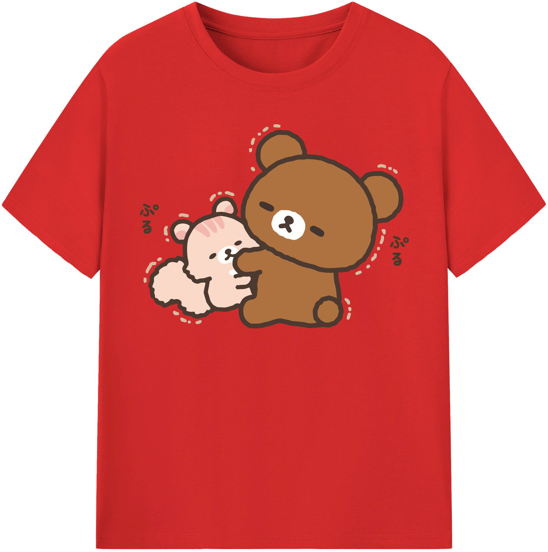 （画像用） リラックマ リラックマ キイロイトリ Rilakkuma Korilakkuma Kiiroitori レディースカジュアルプリントTシャツ（綿100％）