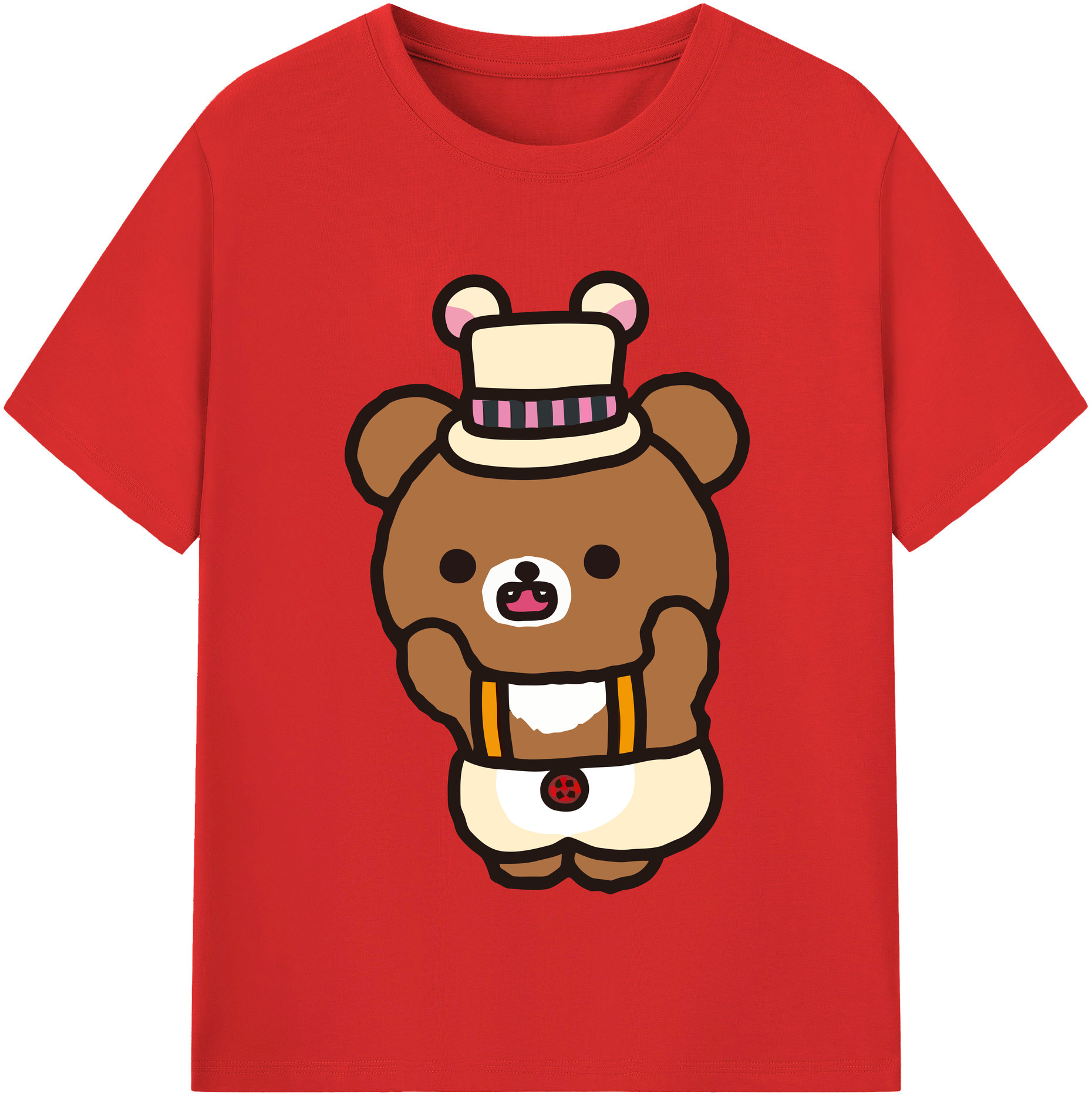 （画像用） リラックマ リラックマ キイロイトリ Rilakkuma Korilakkuma Kiiroitori レディースカジュアルプリントTシャツ（綿100％）